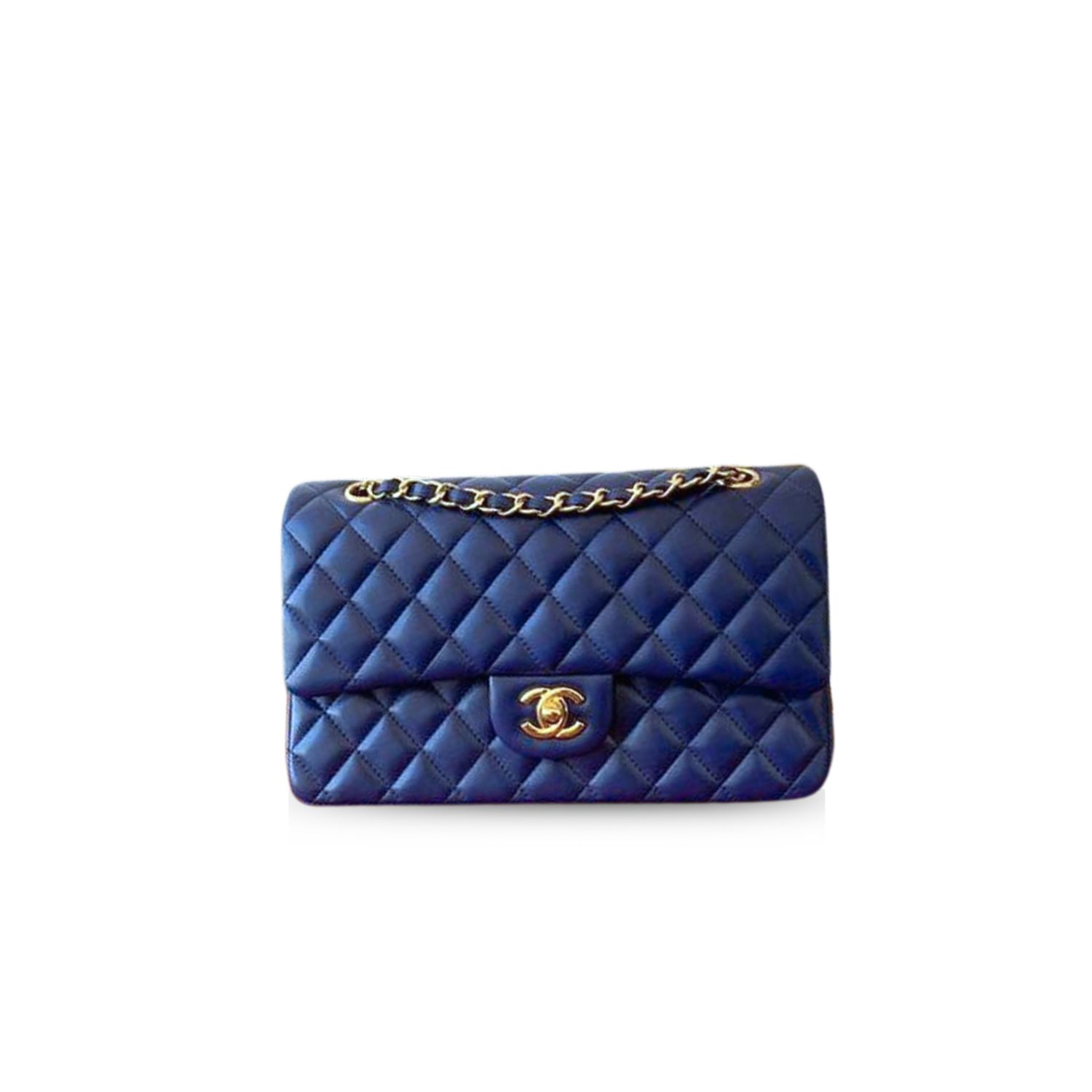 Ch**el Classic HandBag Blue For Women 9.9in/25.5cm A01112