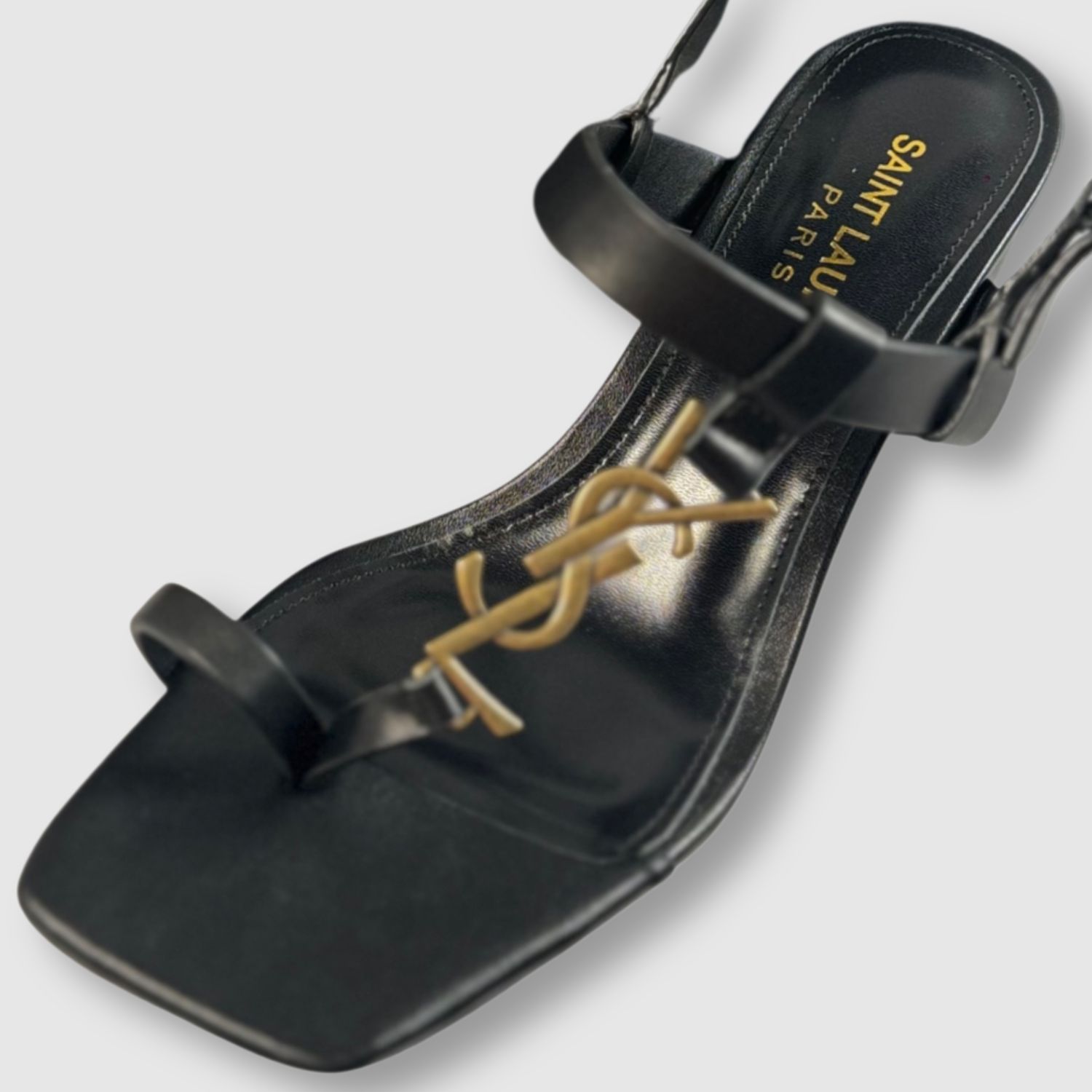 Sa1nt Lau*nt Women’s Cassandra Heeled Sandals Black For Women Y51 658198DWETT1000