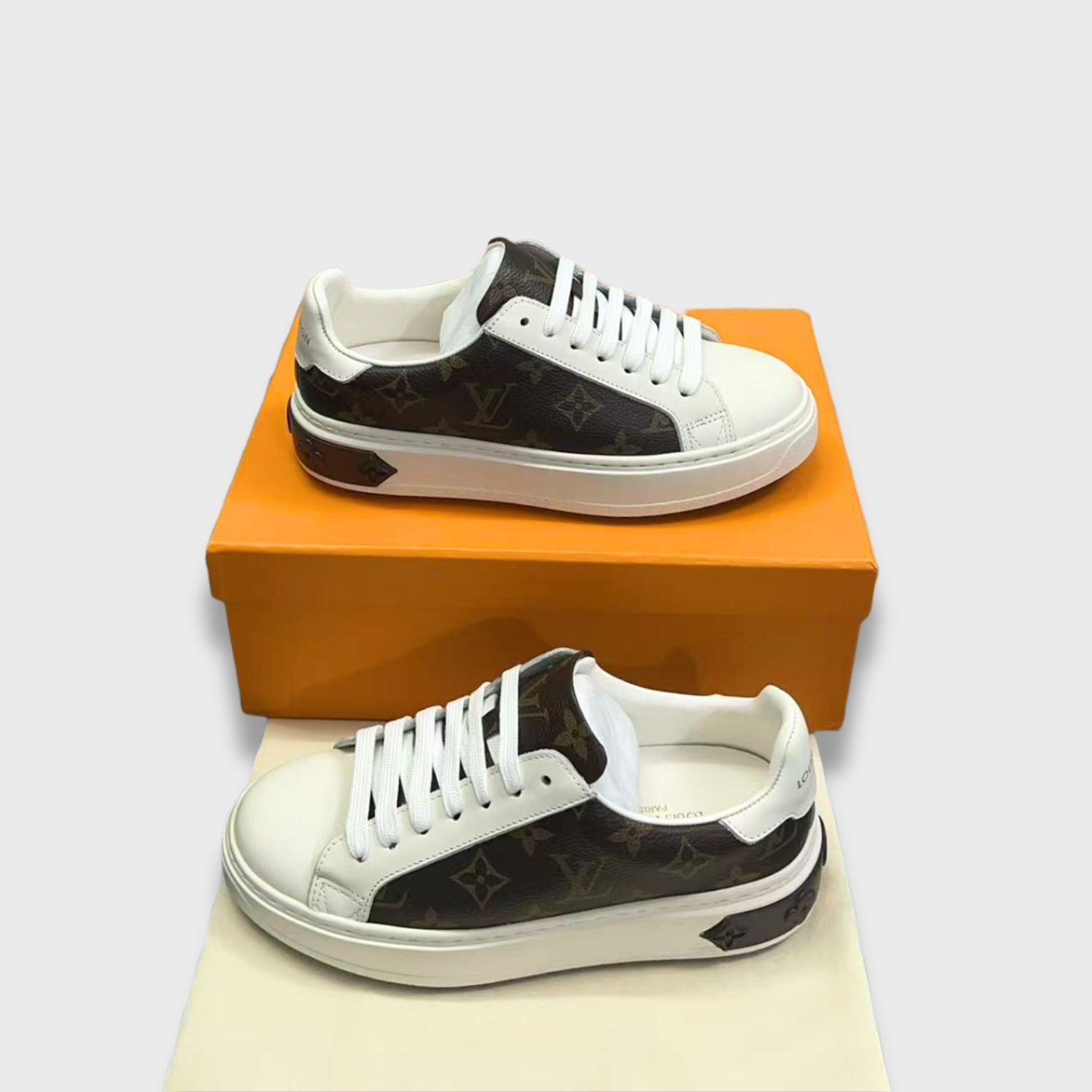 L0vis Vvtt0n Time Out Sneaker White/Brown For Women LV