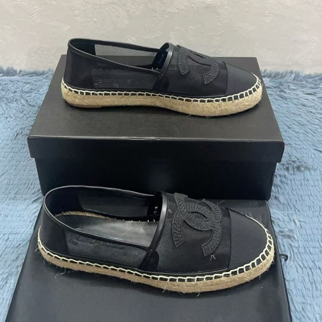 Ch**el Espadrilles Black For Women, Women’s Shoes G29762