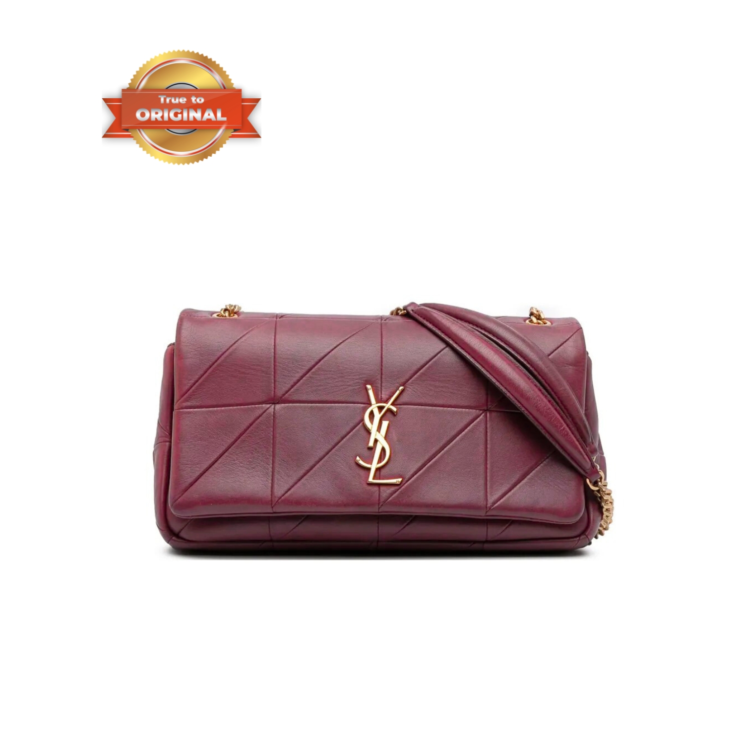 [True-to-ORIGINAL] Sa1nt Lau*nt Jamie Medium Chain Bag Burgundy For Women 9.8in/25cm