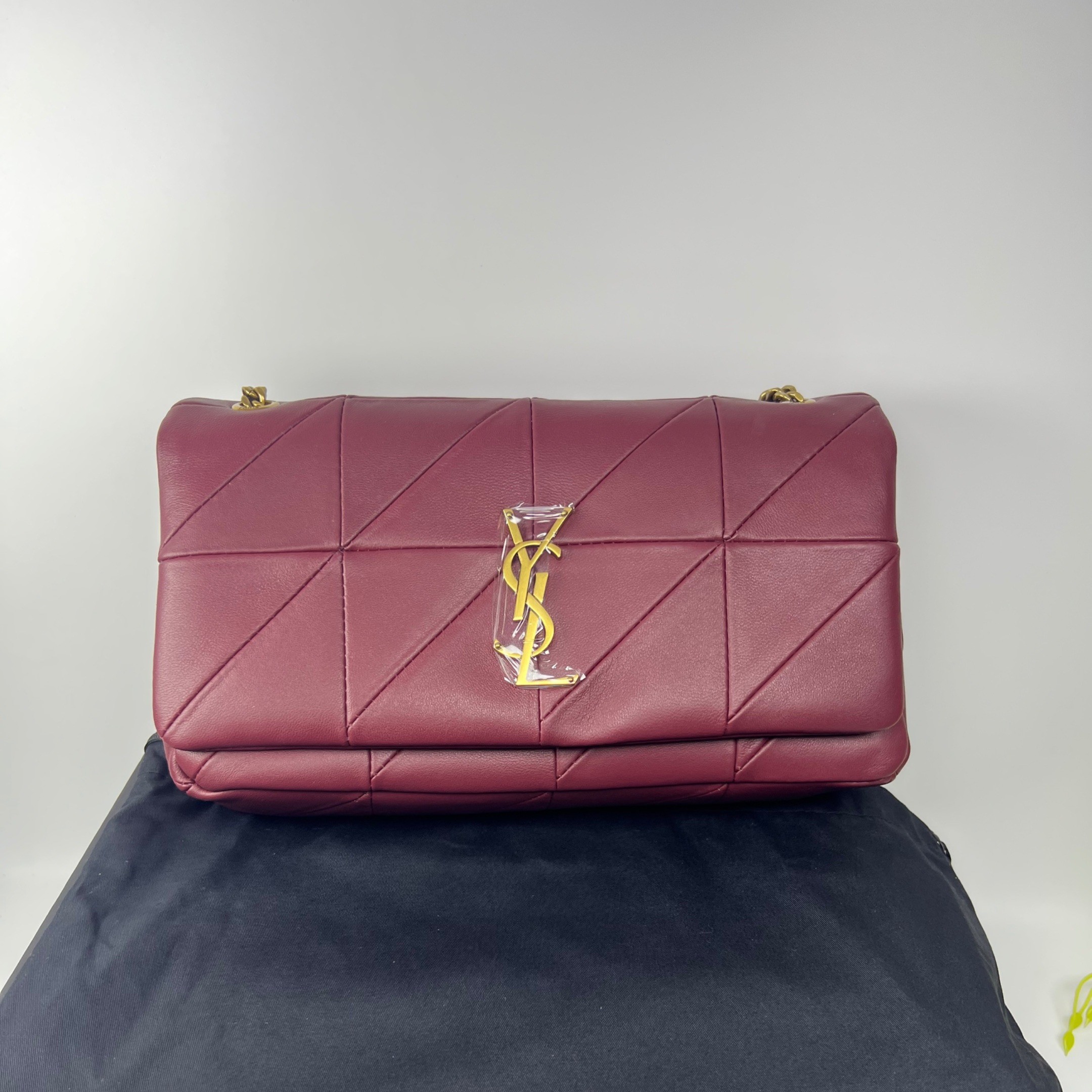 [True-to-ORIGINAL] Sa1nt Lau*nt Jamie Medium Chain Bag Burgundy For Women 9.8in/25cm
