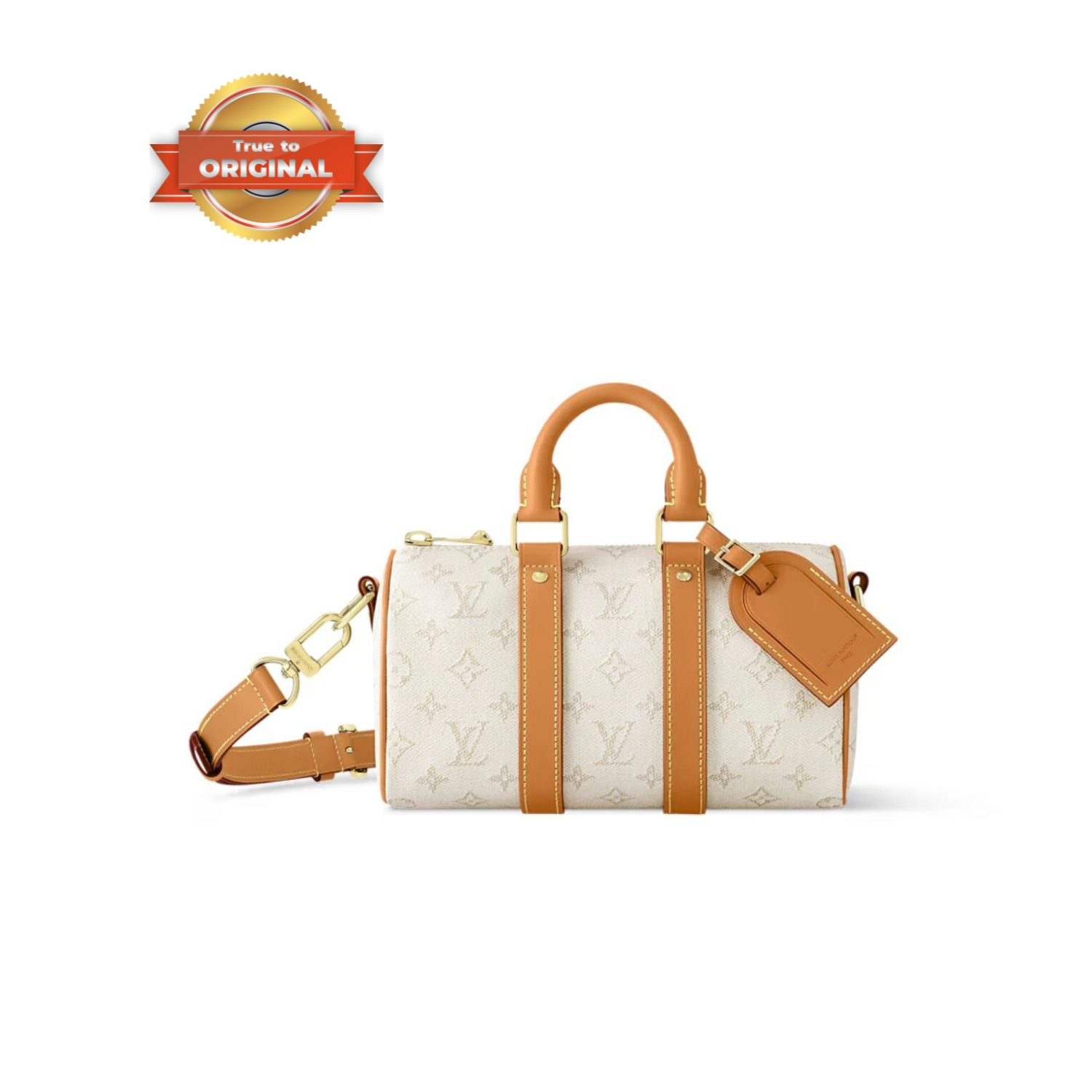 [True-to-ORIGINAL] L0vis Vvtt0n Keepall Bandoulière 25 Bags Off-White 25cm/9.8in – M15076
