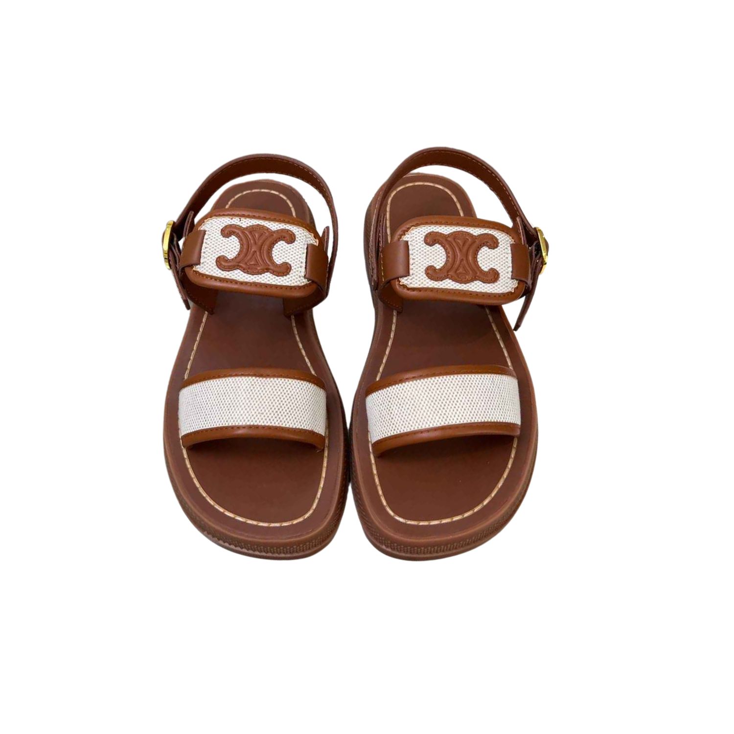 Ce1i*e Clea Triomphe Sandal Brown For Women  353872270C.04UB