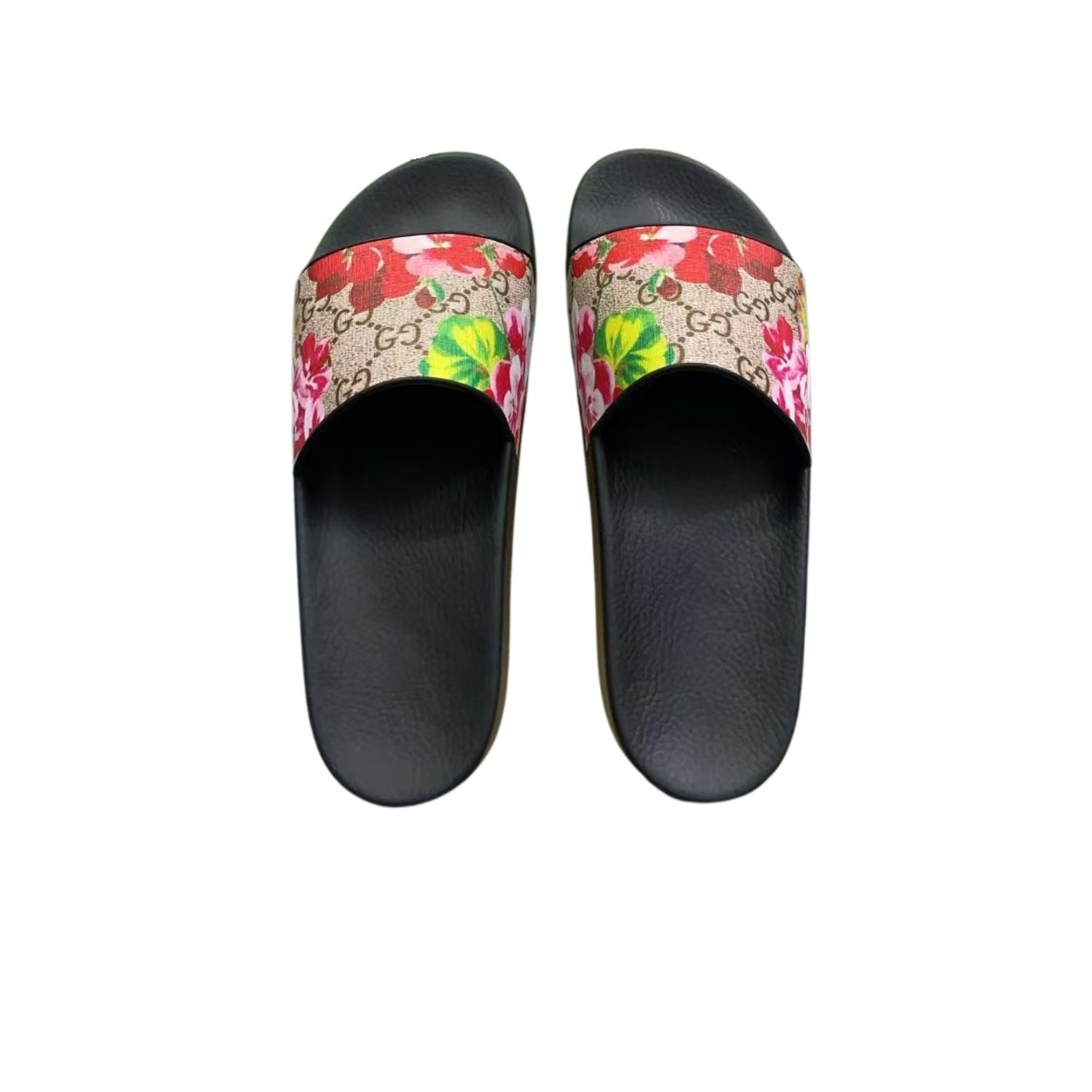 Gvc*1 Blooms Svp*me Floral Slide Sandal Black For Women 408508 KU200 8919