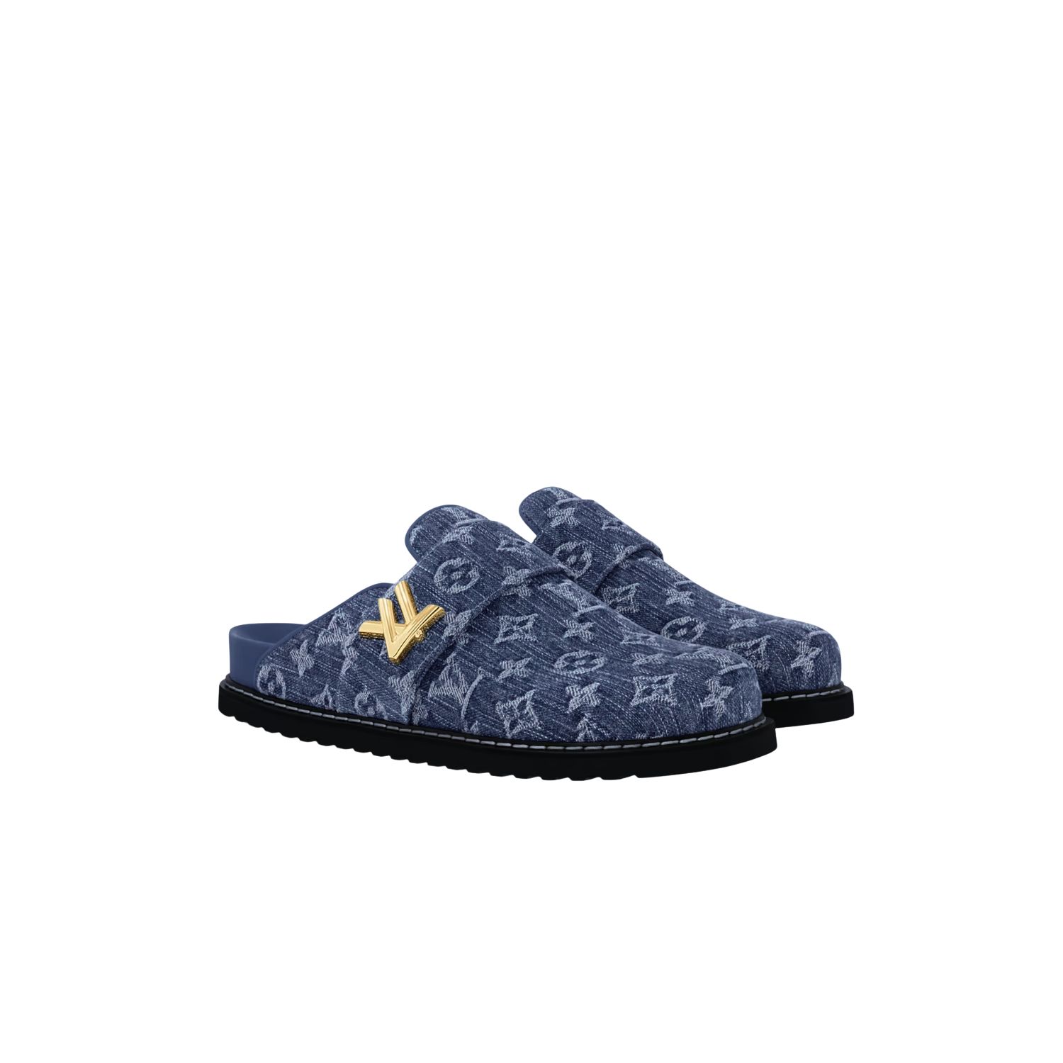 L0vis Vvtt0n LV Cosy Comfort Mule Blue For Women 1AGVOO