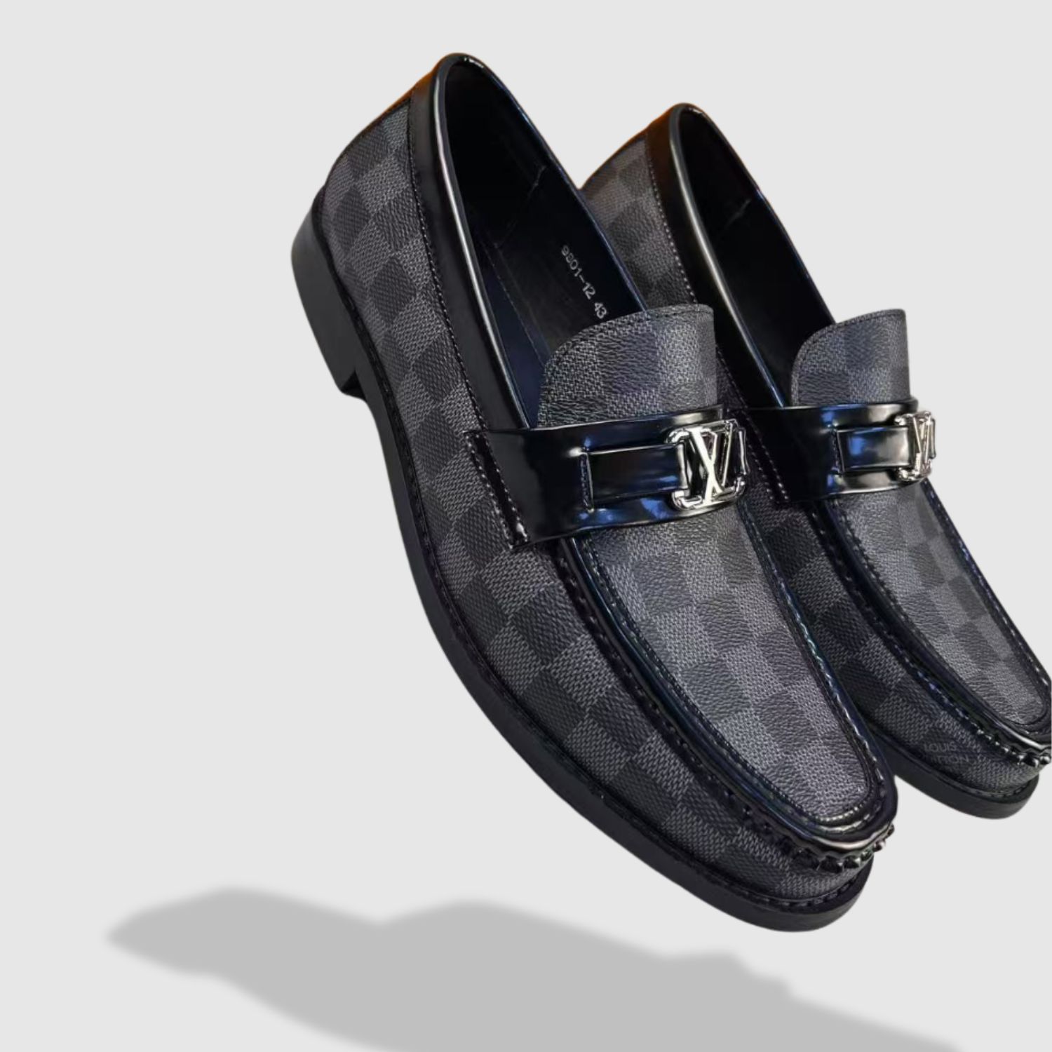 L0vis Vvtt0n Monte Carlo Mocassin Damier Canvas Black For Men LV