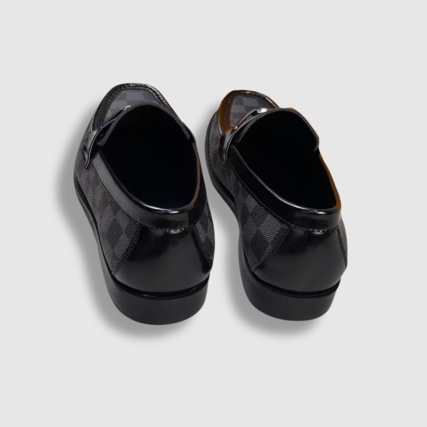 L0vis Vvtt0n Monte Carlo Mocassin Damier Canvas Black For Men LV