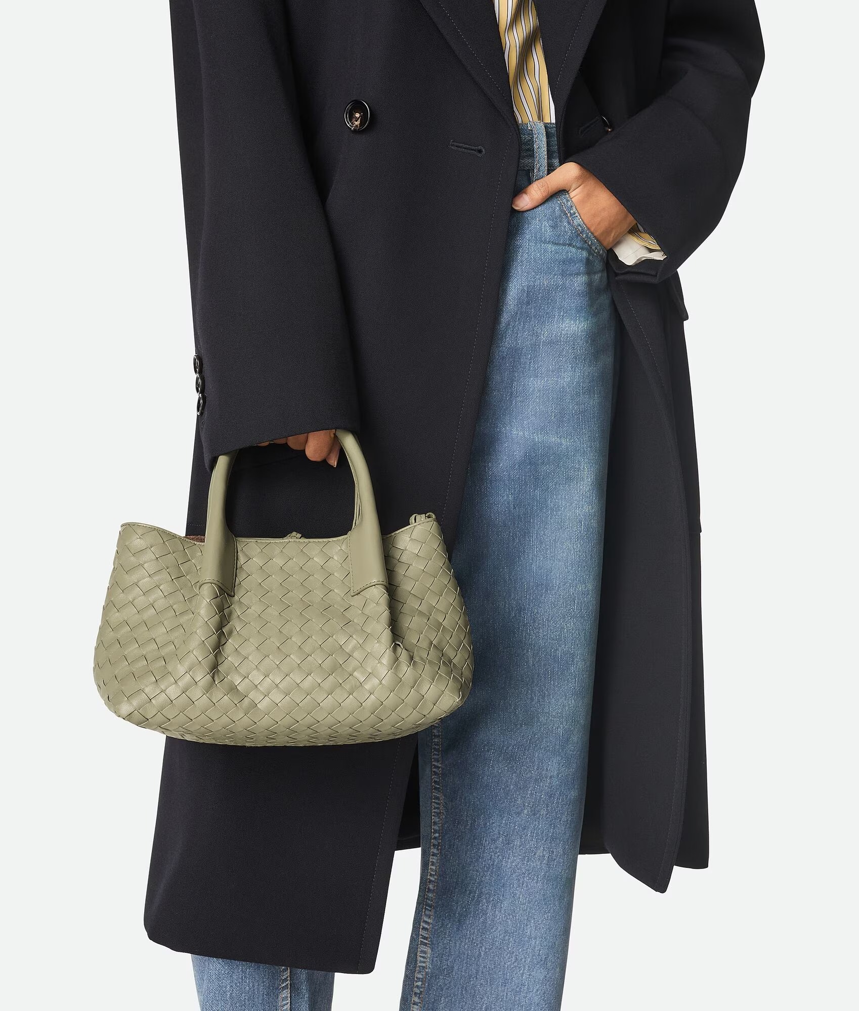 [True-to-ORIGINAL] B0tt*ga Ven*ta Small Pinacoteca Travertine For Women 24cm/9.4in – 819004V5AG13055