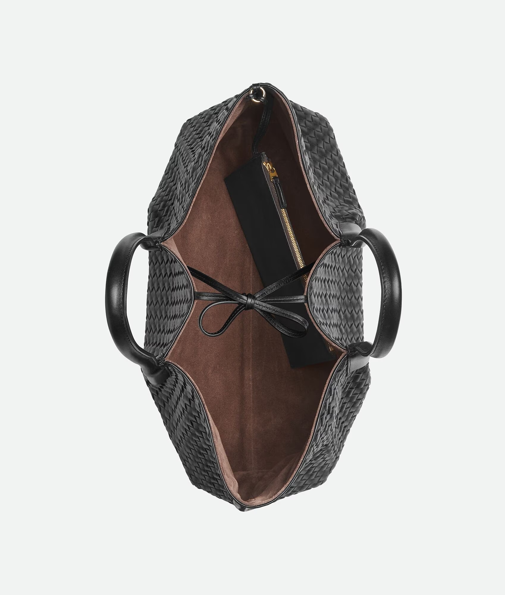 [True-to-ORIGINAL] B0tt*ga Ven*ta Medium Pinacoteca Black For Women 43cm/16.9in – 817166V5AG11206