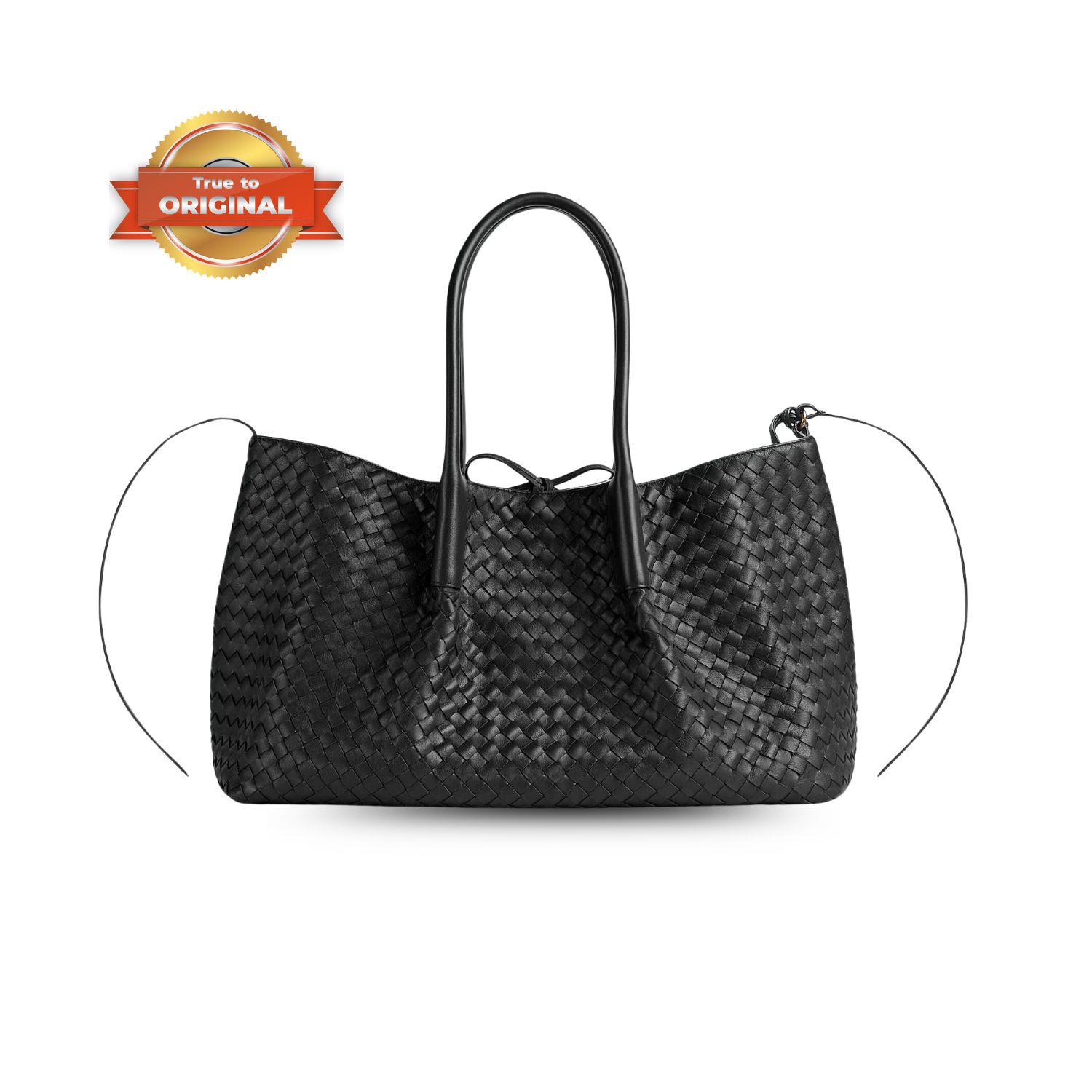 [True-to-ORIGINAL] B0tt*ga Ven*ta Medium Pinacoteca Black For Women 43cm/16.9in – 817166V5AG11206
