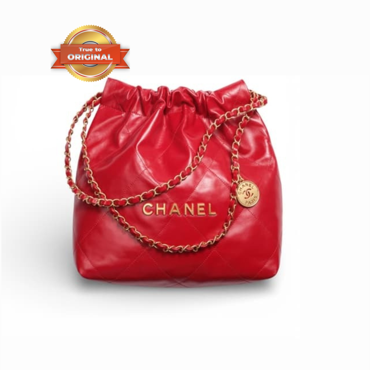 [True-to-ORIGINAL] Ch**el 22 Handbag Red For Women 39cm / 15.3in AS3261