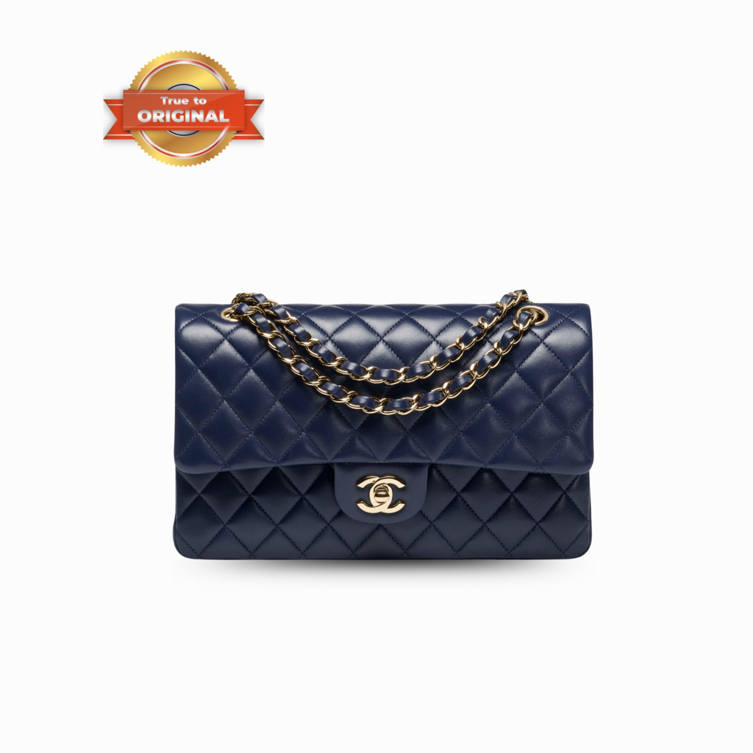 [True-to-ORIGINAL] Ch**el 11.12 Classic Handbag Dark Blue For Women 10in/25.5cm A01113