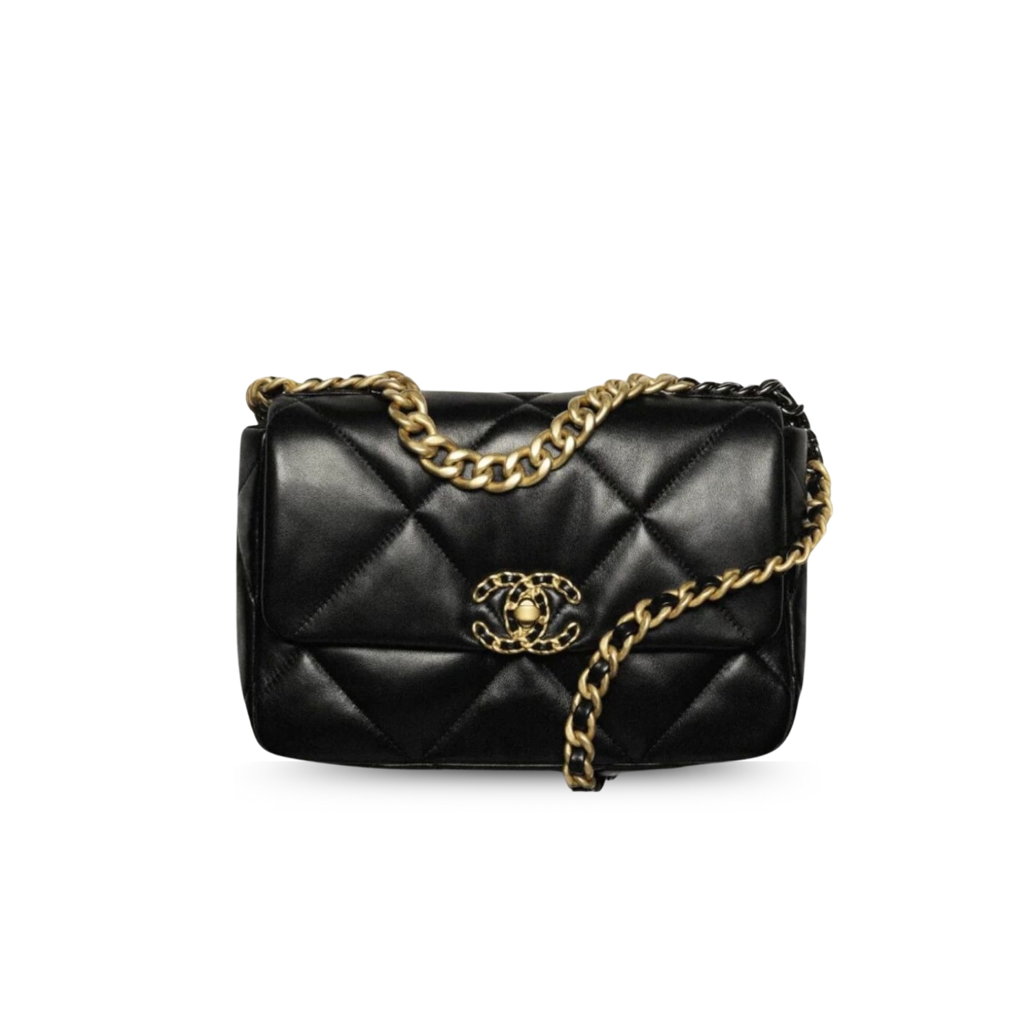 Ch**el 19 HandBag Black For Women 10.1in/26cm AS1160