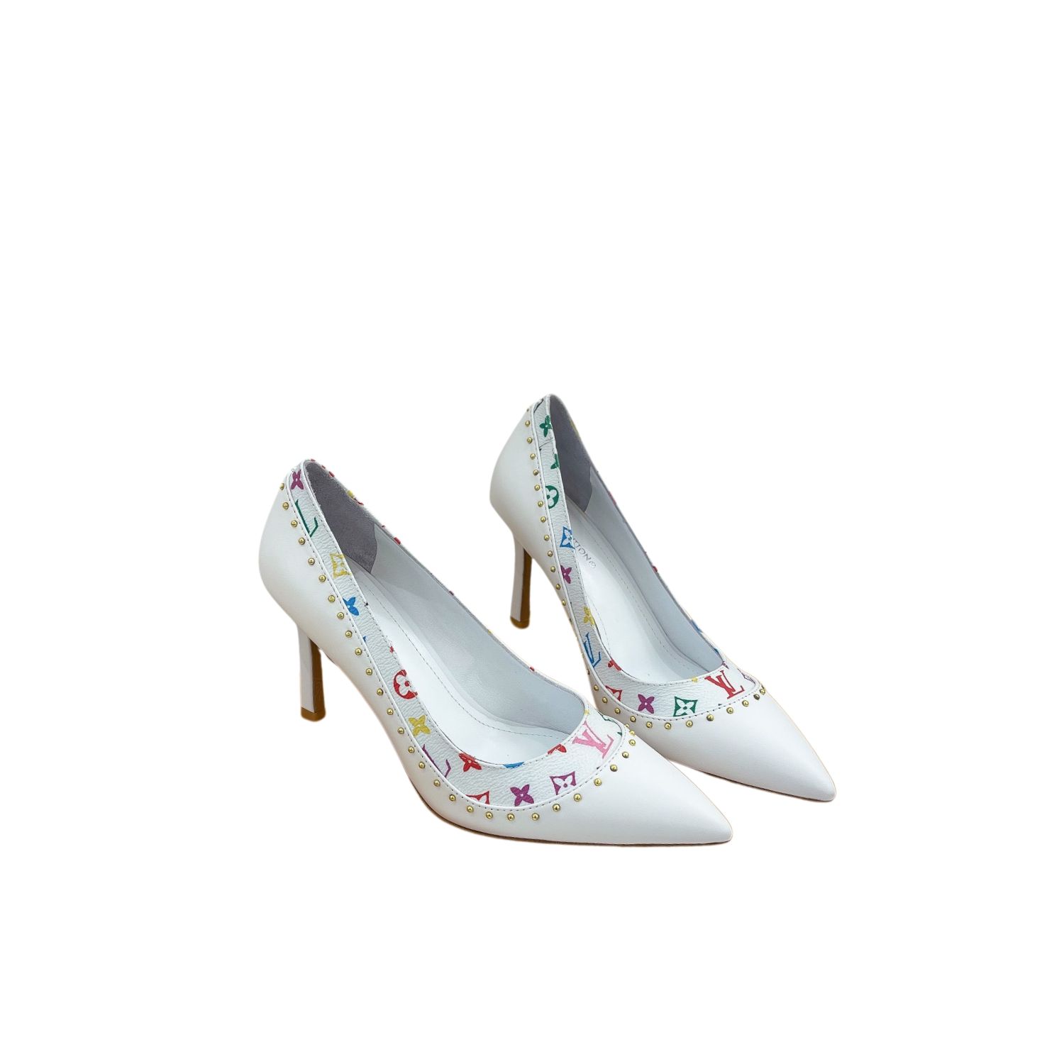 L0vis Vvtt0n Signature Pump White For Women 9.5/3.7in
