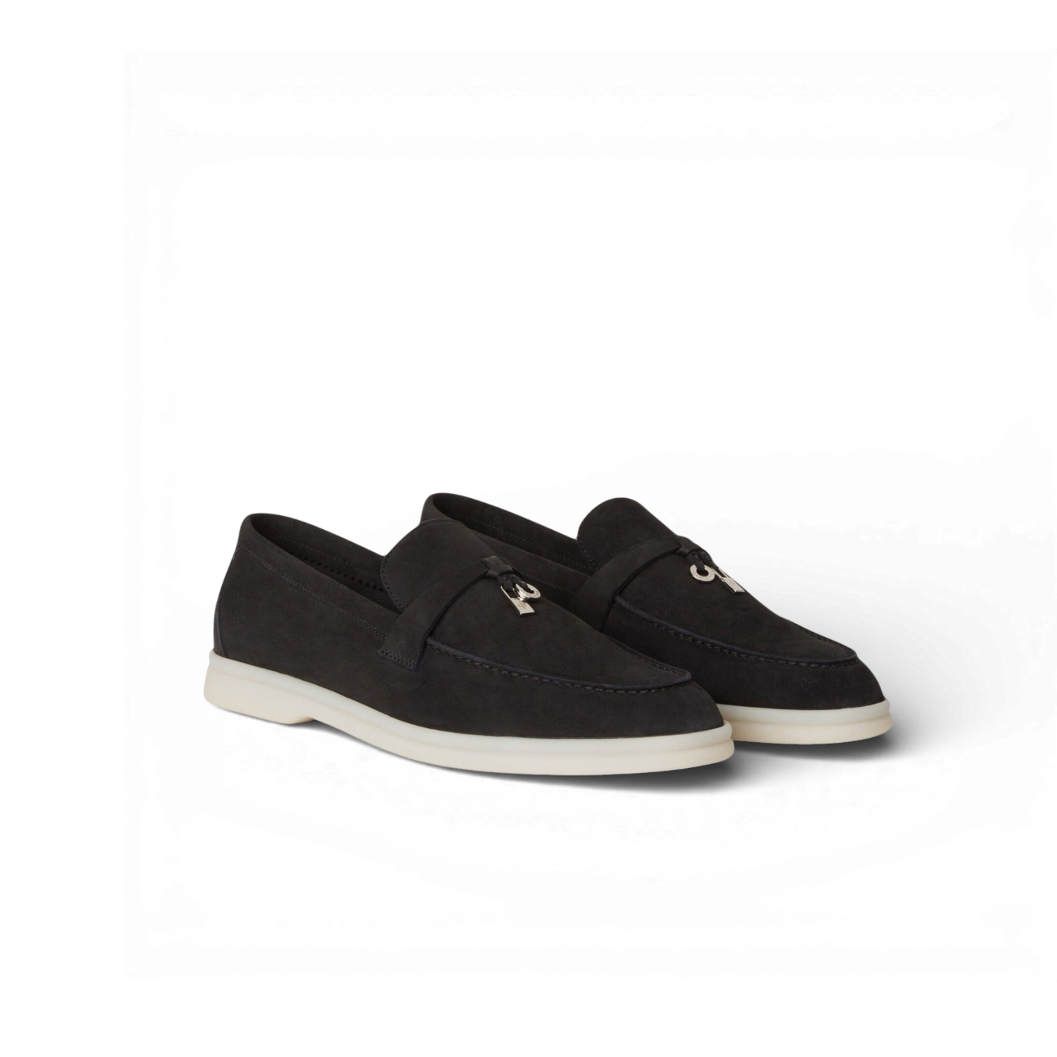 L0r0 P1ana Summer Charms Walk Loafers Caviar For Women – FAE5444 MB97