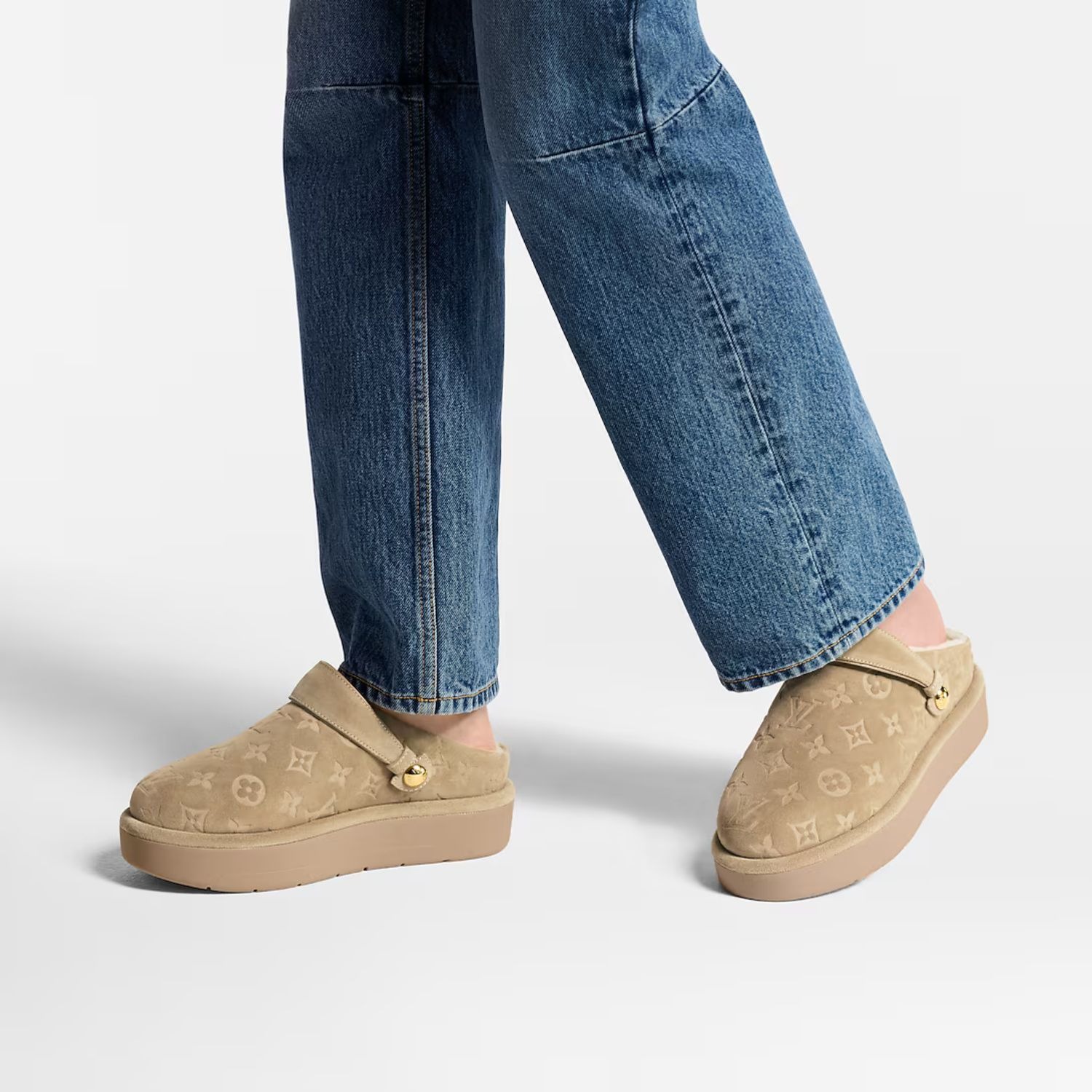 L0vis Vvtt0n Aspen Platform Clog Beige For Women