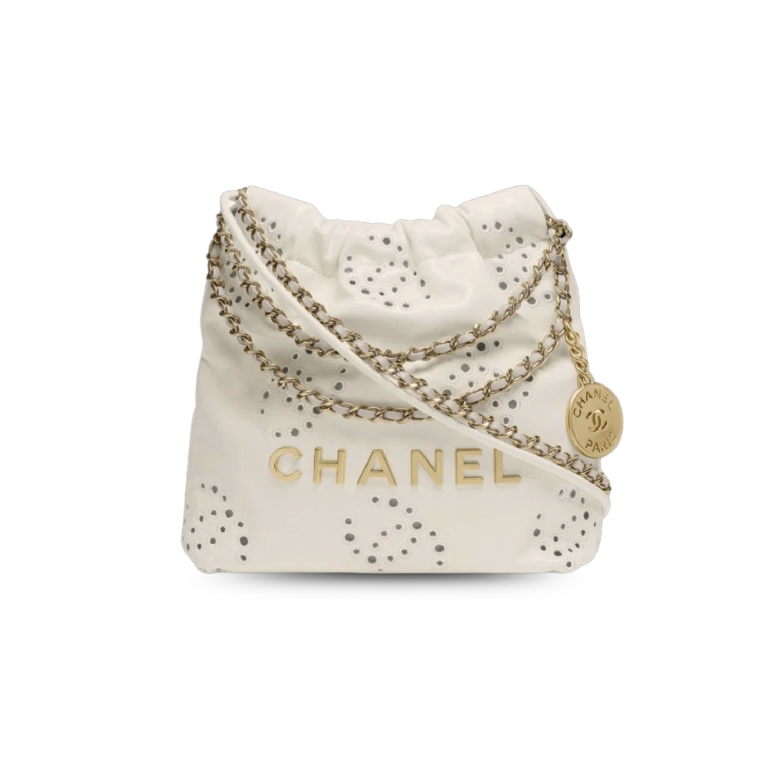 Ch**el 22 Mini Handbag White 7.5in/19cm For Women AS3980-B19648-10601