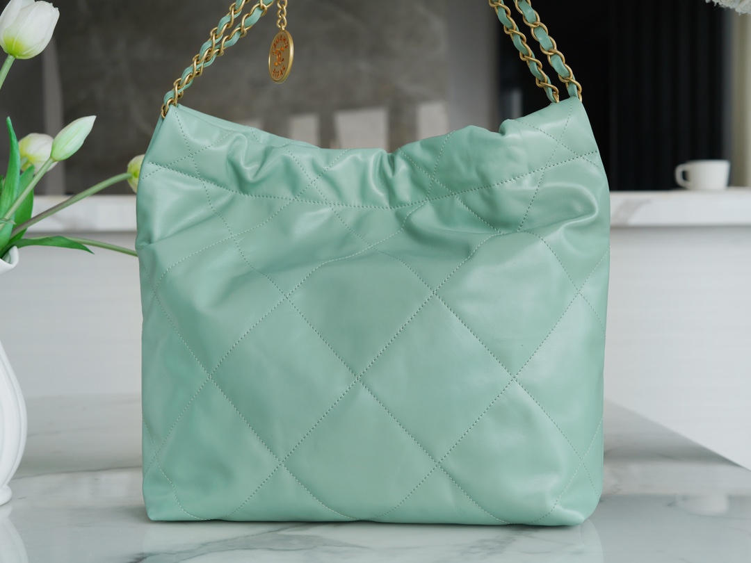 [True-to-ORIGINAL] Ch**el 22 Small Handbag Jade Green For Women 37cm / 14.43in AS3260