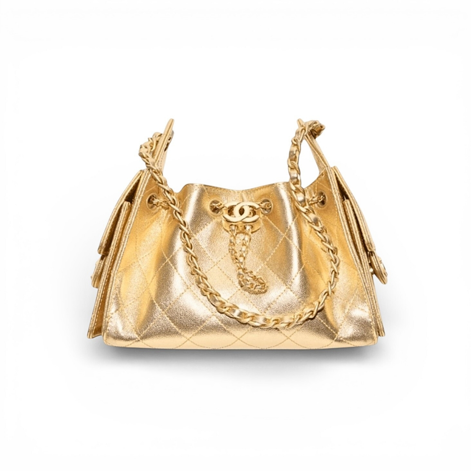 Ch**el 25 Mini Handbag Gold For Women 8.7in/22cm‎ AS5631-B22719-U5344