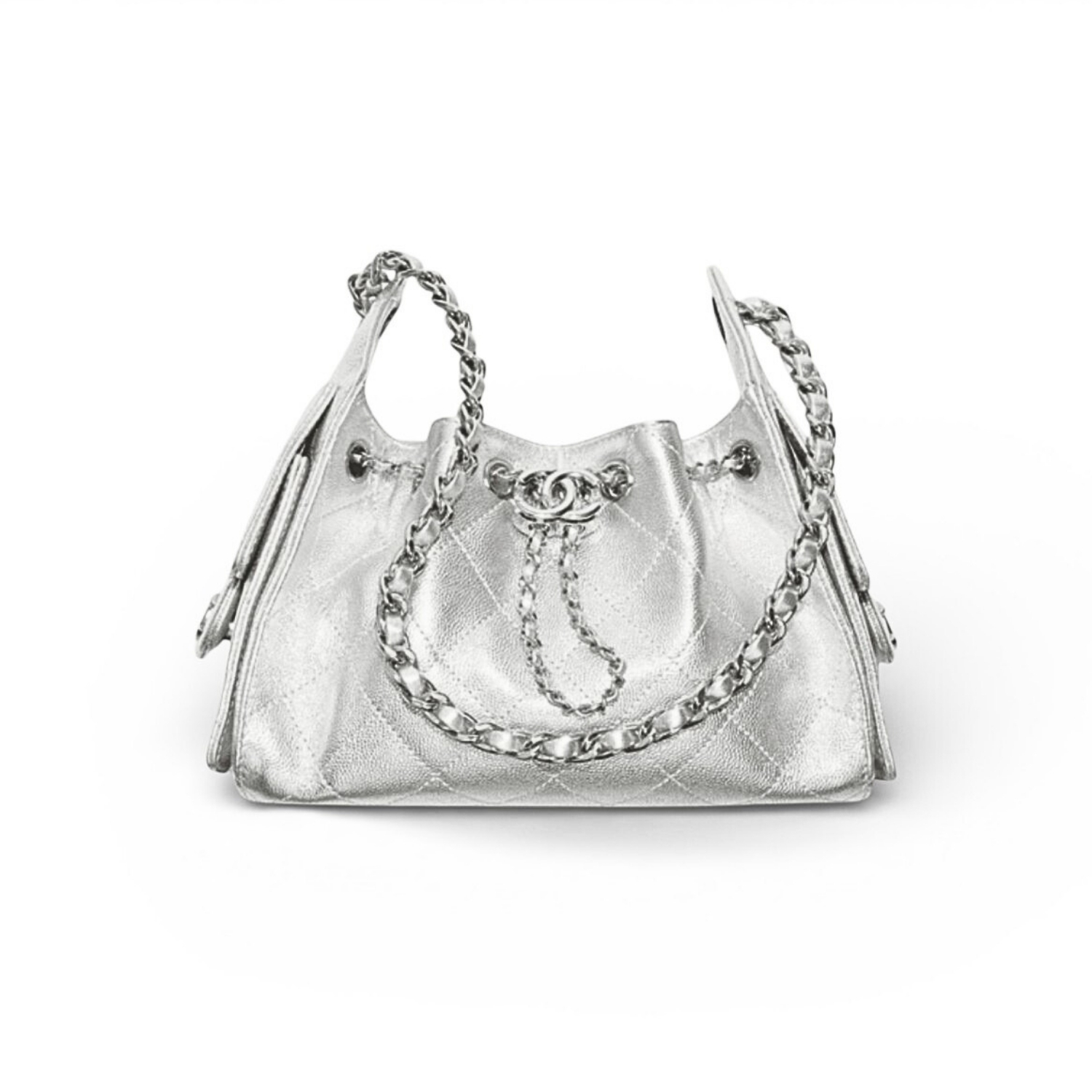 Ch**el 25 Mini Handbag Silvery For Women 8.7in/22cm‎ AS5631-B22716-U5341