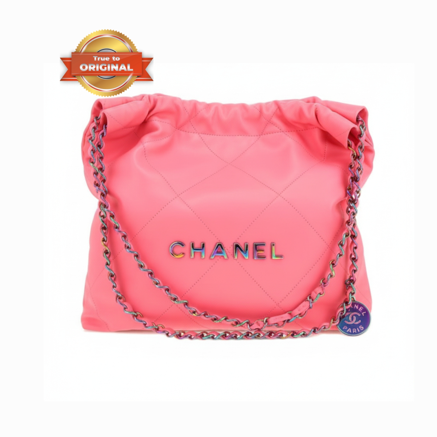 [True-to-ORIGINAL] Ch**el 22 Handbag Pink For Women 42cm/16.4in AS3261