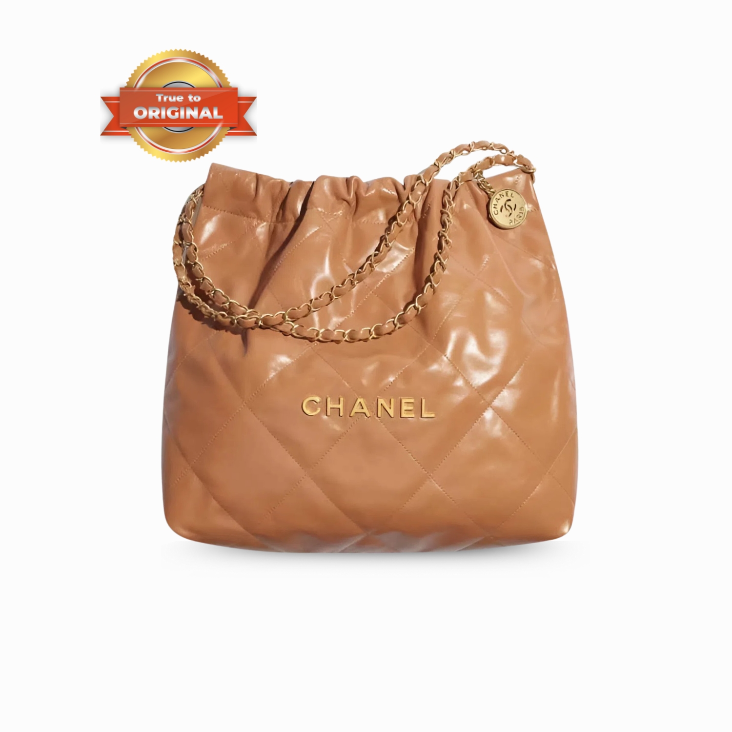 [True-to-ORIGINAL] Ch**el 22 Bag Camel For Women AS3261 B08037 NU907 – 16.4 Inches/42 Cm