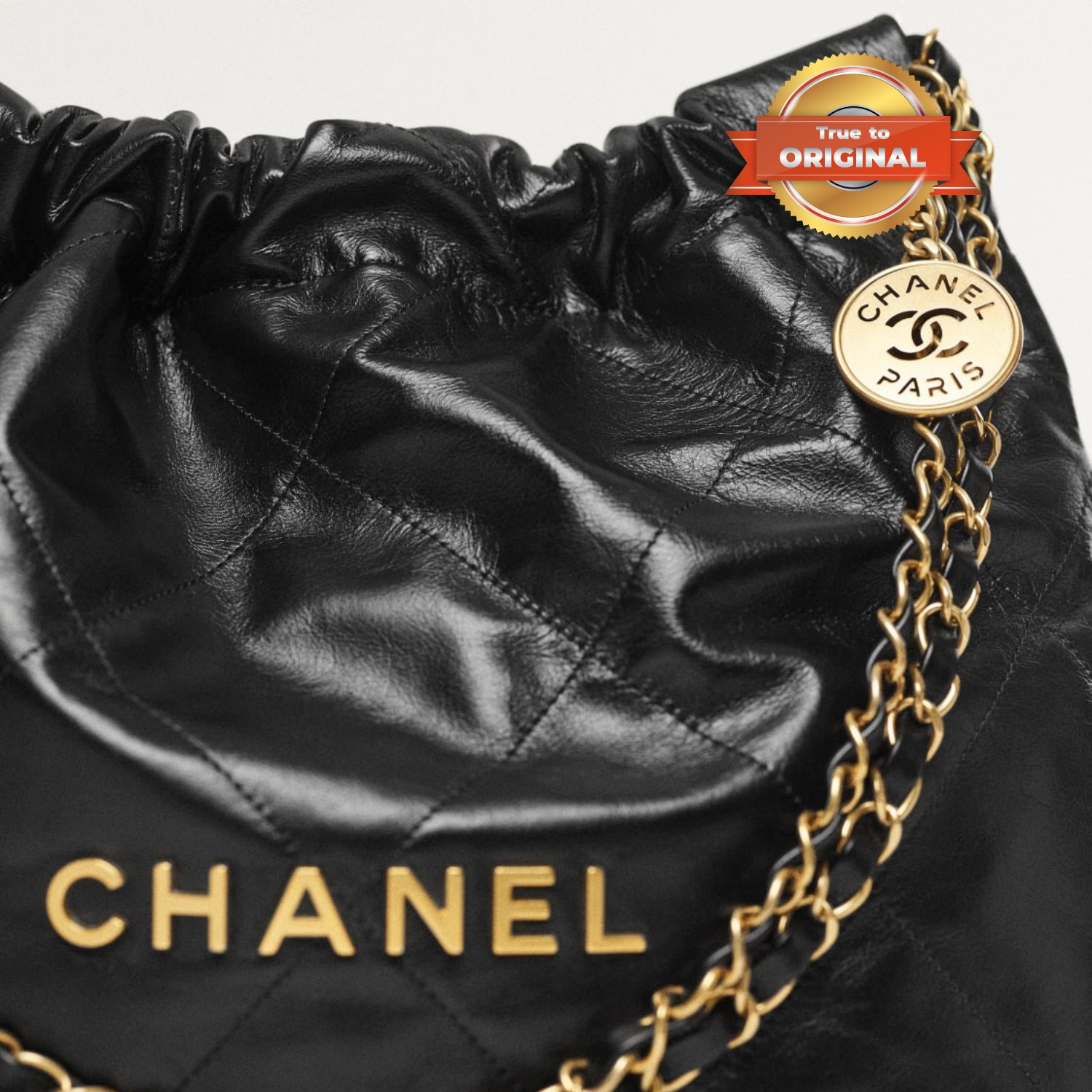 [True-to-ORIGINAL] Ch**el 22 Small Handbag Black For Women 37cm/14.4in AS3260 B08037 94305