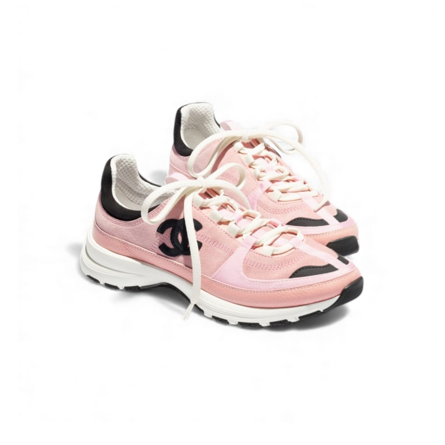 Ch**el Trainers Light Pink/Black For Women G47010-B23026-U6221