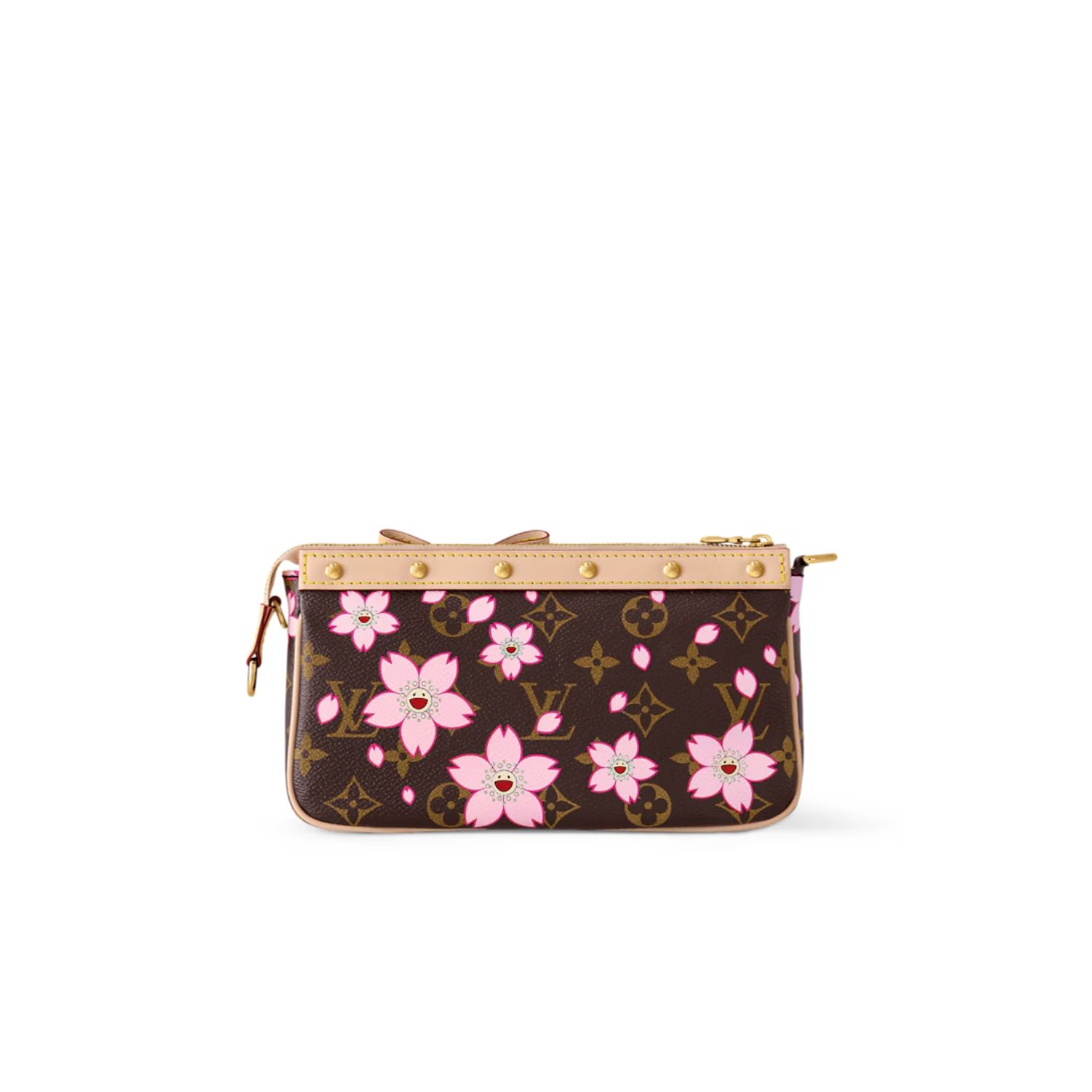 L0vis Vvtt0n LV x Murakami Pochette Accessoires Sakura Brown For Women 22cm/8.7in – M13666