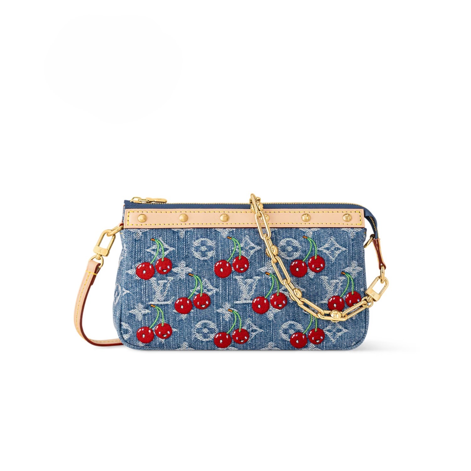 L0vis Vvtt0n LV x TM Pochette Accessoires Cherry Denim For Women 8.7in/22cm M13994