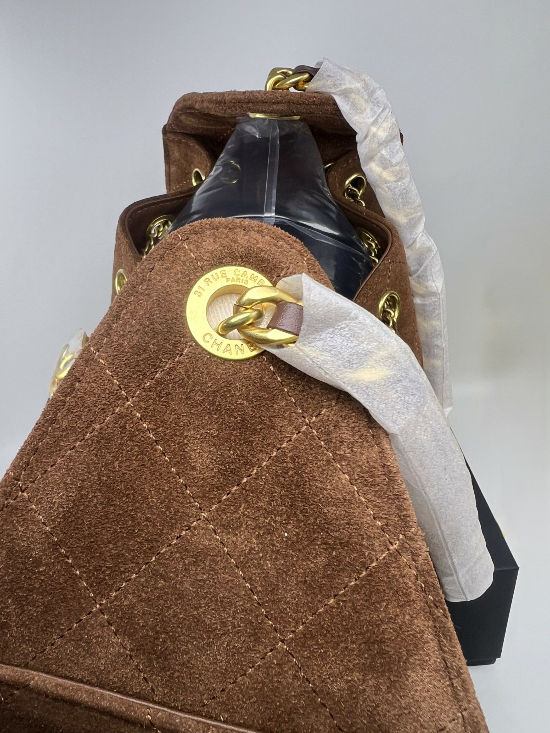 Ch**el 25 Small Handbag Dark Brown For Women 10.2in/26cm AS5293-B18799-U3950