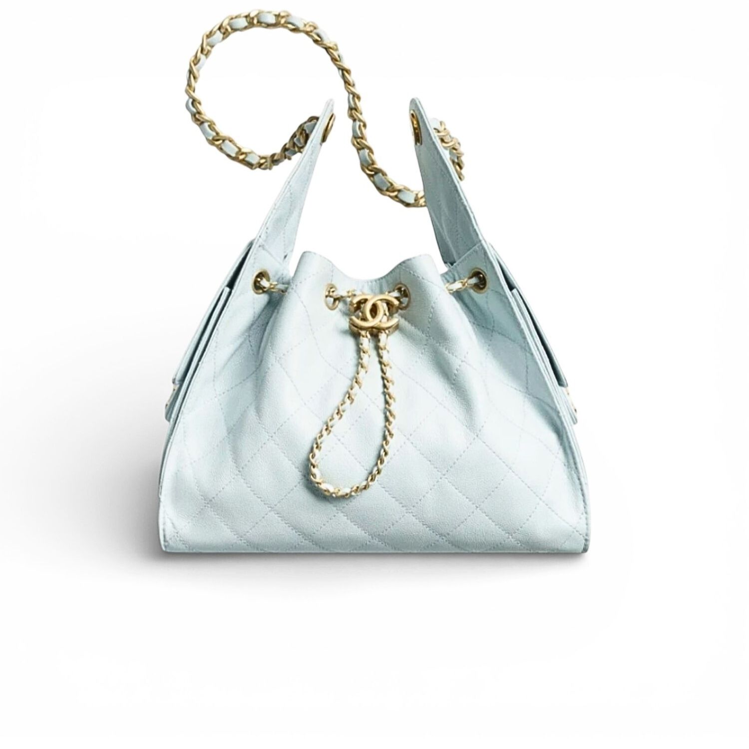 Ch**el 25 Small Handbag Light Blue For Women 10.2in/26cm AS5293-B20304-U2367