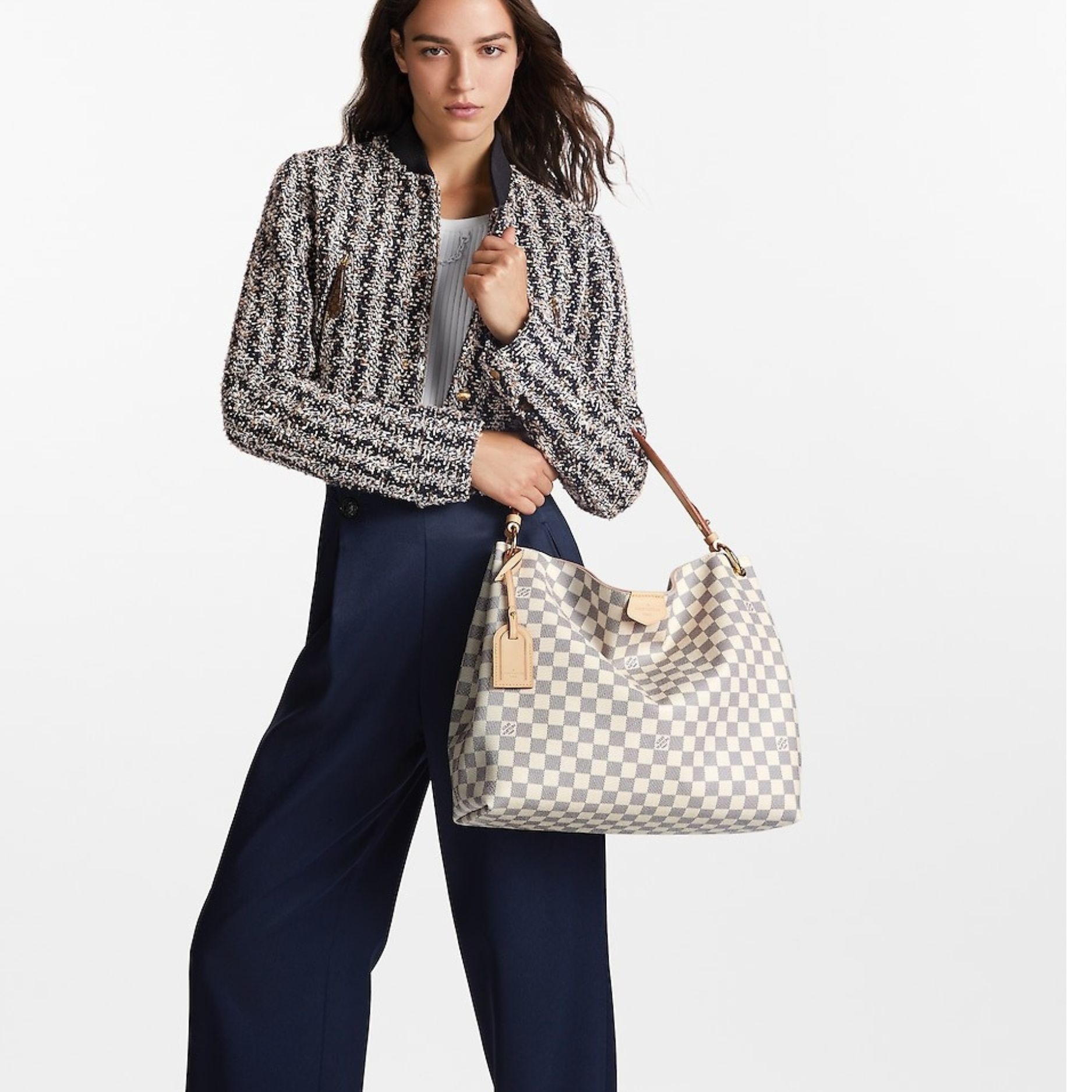 L0vis Vvtt0n Graceful MM Damier Azur Bag For Women 41cm/ 16.1 In N42233