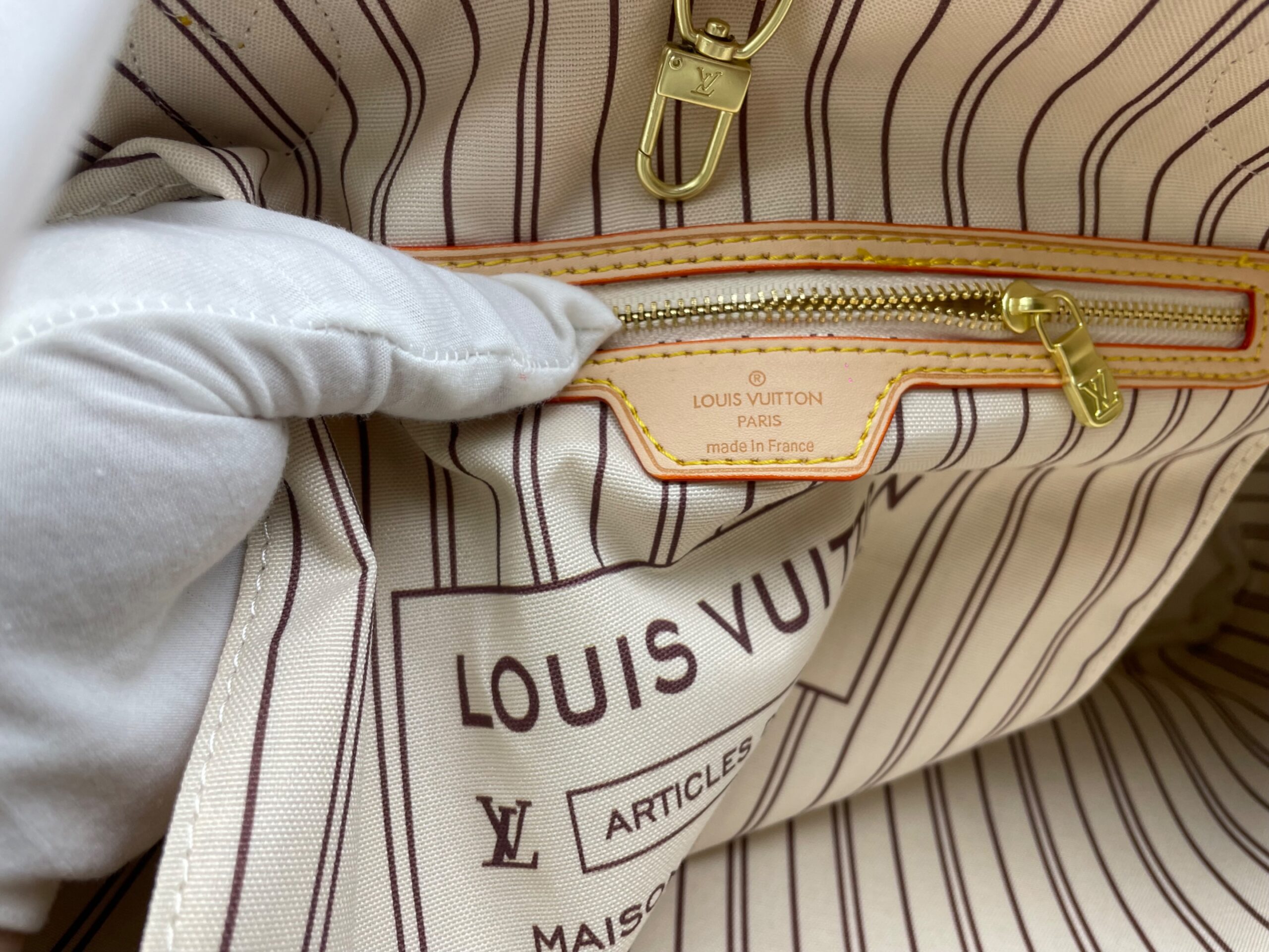 L0vis Vvtt0n Neverfull MM Tote Bag Damier Azur Canvas For Women, Women’s Handbags, Shoulder Bags 12.2in/31cm LV N41361