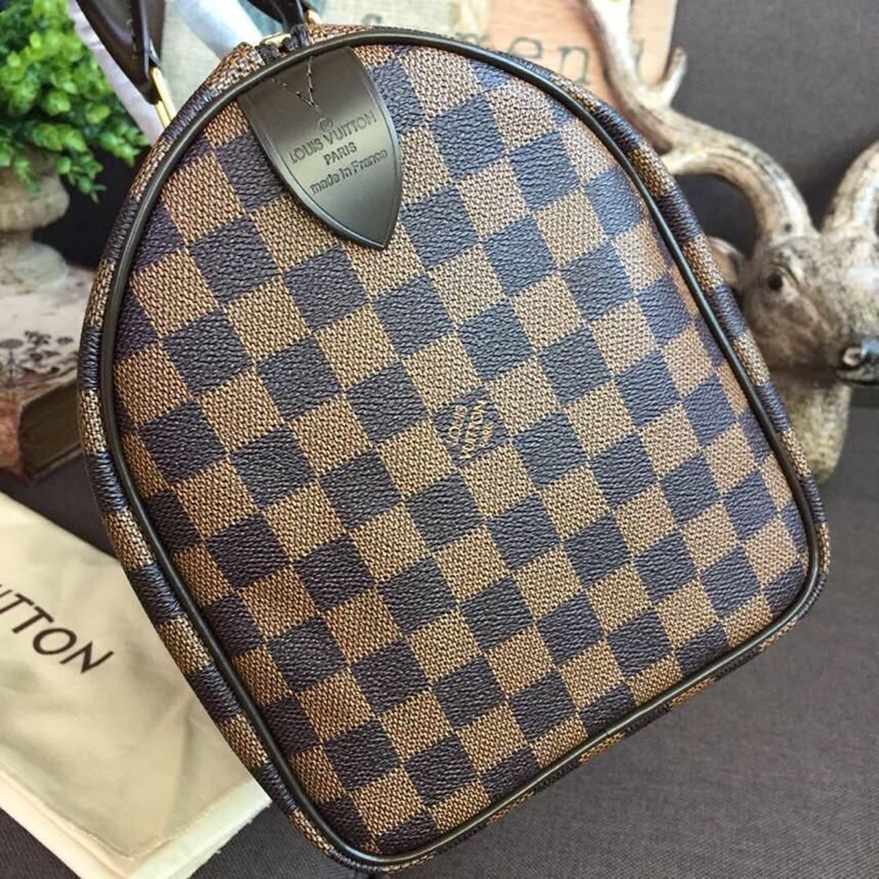 L0vis Vvtt0n Speedy 30 Bag Damier Ebene Canvas For Women 11.8in/30cm Brown LV N41364