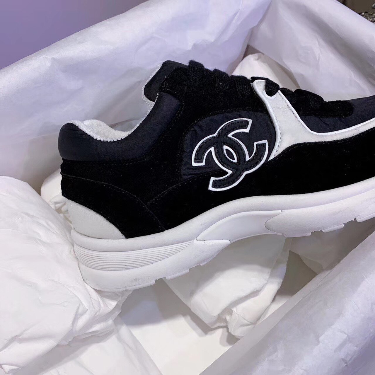 Ch**el Sneakers Black/White For Women, Women’s Shoes G34360