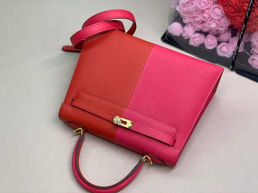 H**me5 Kelly 28 Sellier Epsom Bag Red/Pink For Women, Women’s Handbags, Shoulder Bags 11in/28cm