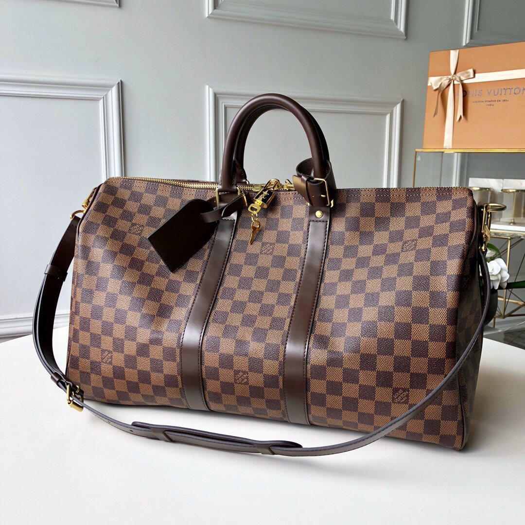 L0vis Vvtt0n Keepall Bandoulière 45 Damier Ebene Canvas 17.7in/45cm LV N41428