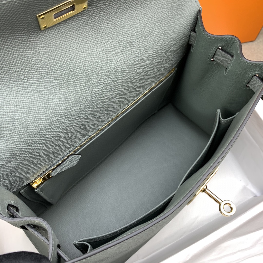 H**me5 Kelly 28 Sellier Epsom Grey Bag For Women, Women’s Handbags, Shoulder Bags 11in/28cm