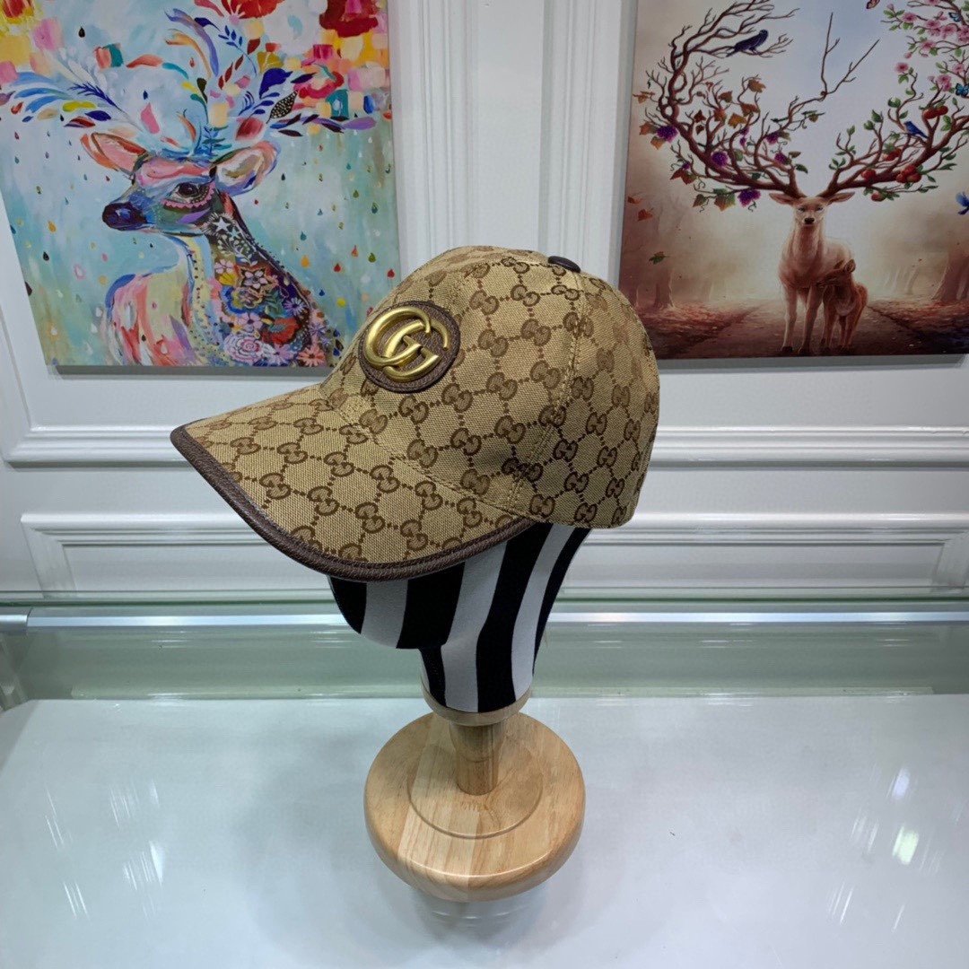 Gvc*1 Canvas Baseball Hat Brown GG Hat