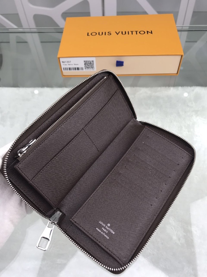 L0vis Vvtt0n Zippy Wallet Vertical Wallet Damier Ebene Canvas For Men, Men’s Wallet 7.9cm/20cm LV