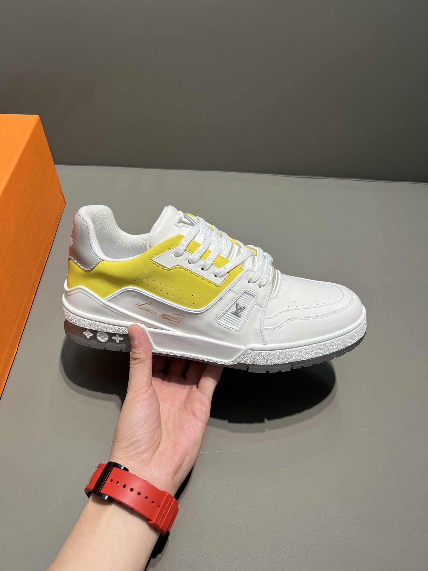 L0vis Vvtt0n Trainer Sneaker White/Yellow Virgil Abloh For Men LV