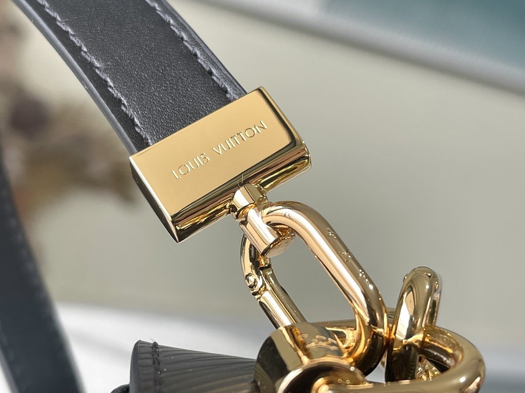 L0vis Vvtt0n Twist MM Monogram Flower Black For Women, Women’s Handbags, Shoulder And Crossbody Bags 9.1in/23cm LV M59402