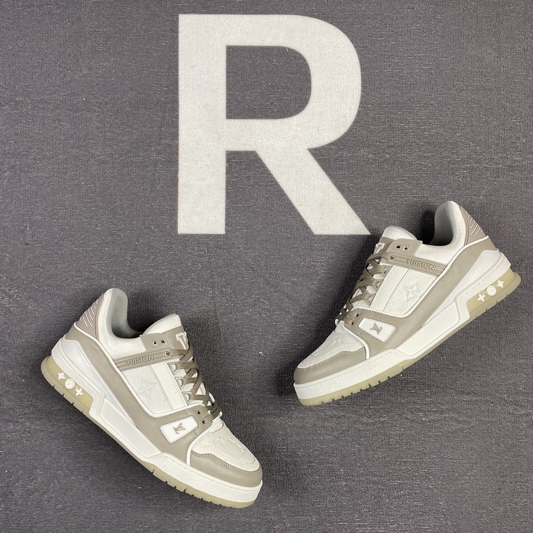 L0vis Vvtt0n Trainer Sneaker Rubber Monogram Grey Virgil Abloh For Men LV 1A9VOS