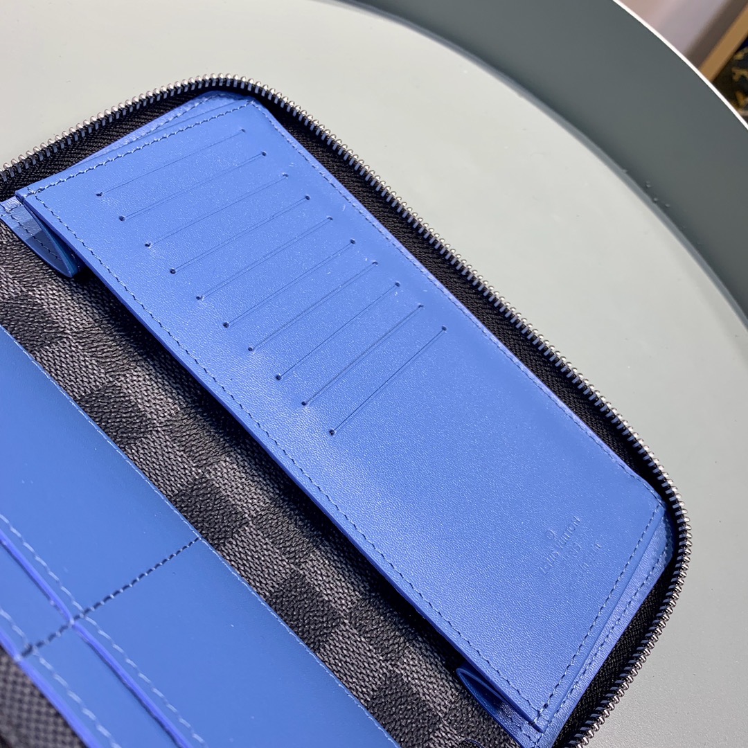 L0vis Vvtt0n Zippy Wallet Vertical Wallet Damier Graphite Canvas For Men, Men’s Wallet 7.9in/20cm LV