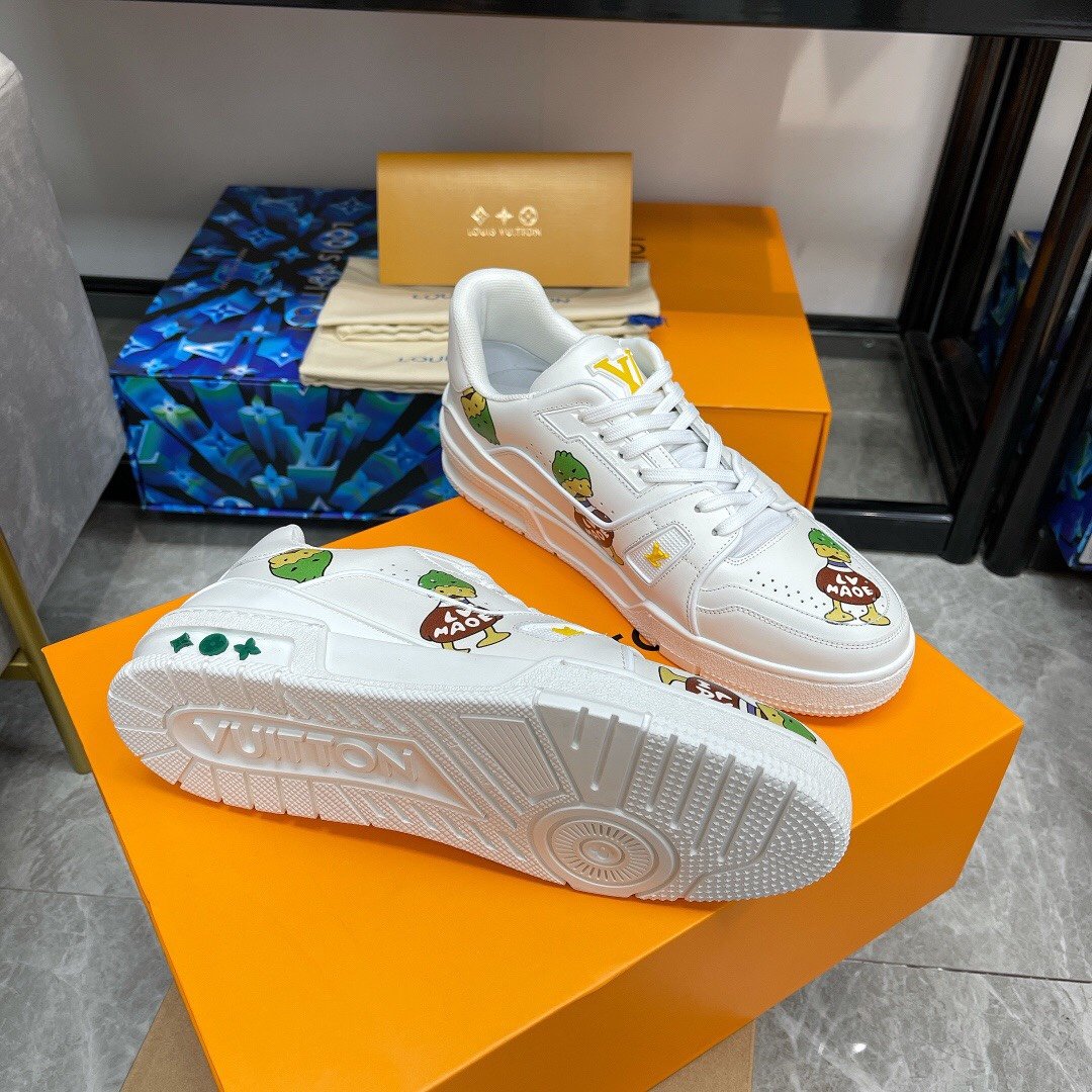 L0vis Vvtt0n Trainer Sneaker White Nigo/Virgil Abloh For Men LV 1A9JC5