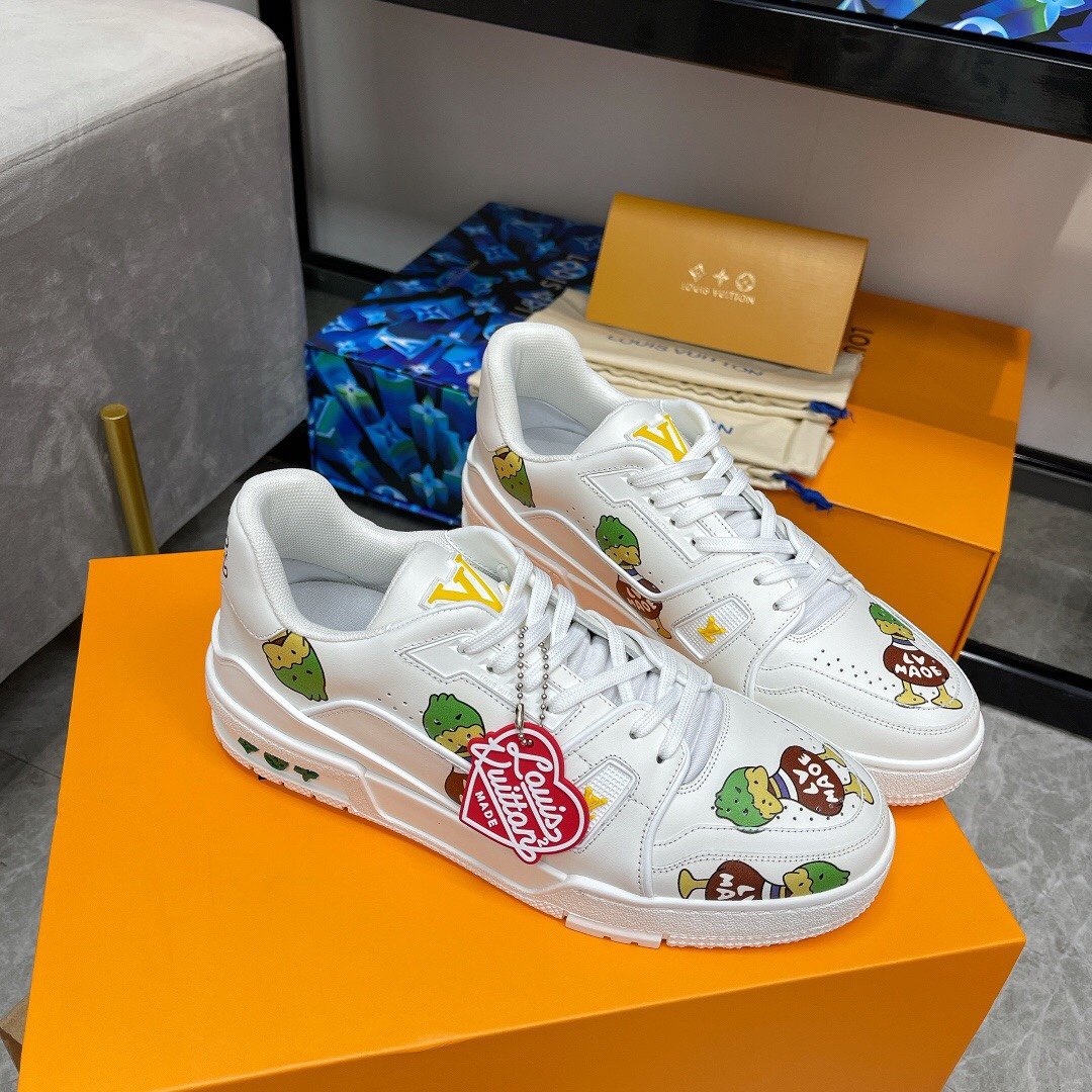 L0vis Vvtt0n Trainer Sneaker White Nigo/Virgil Abloh For Men LV 1A9JC5