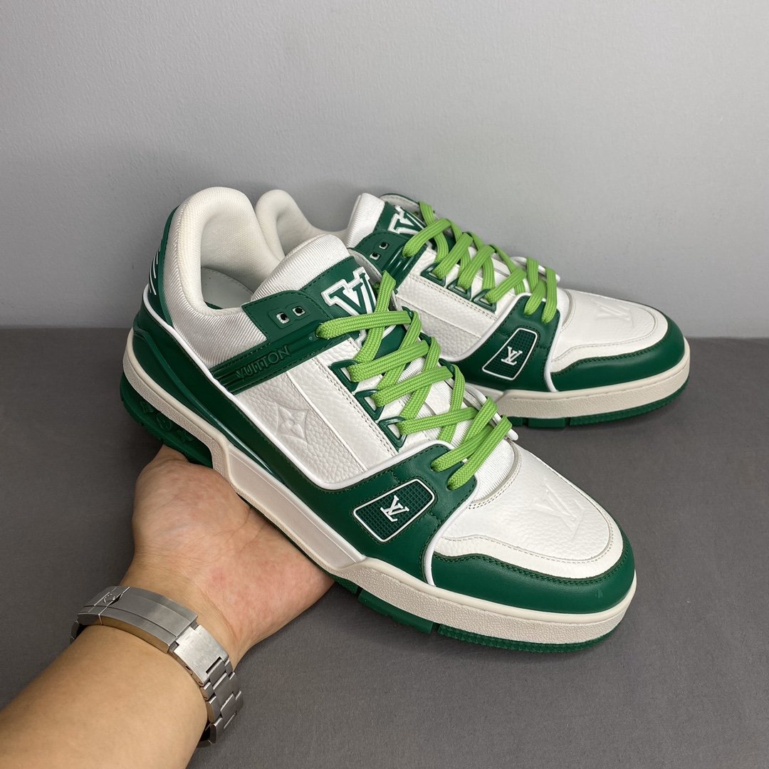 L0vis Vvtt0n Trainer Sneaker Mix Of Materials White/Green Virgil Abloh For Men LV 1A9VNK
