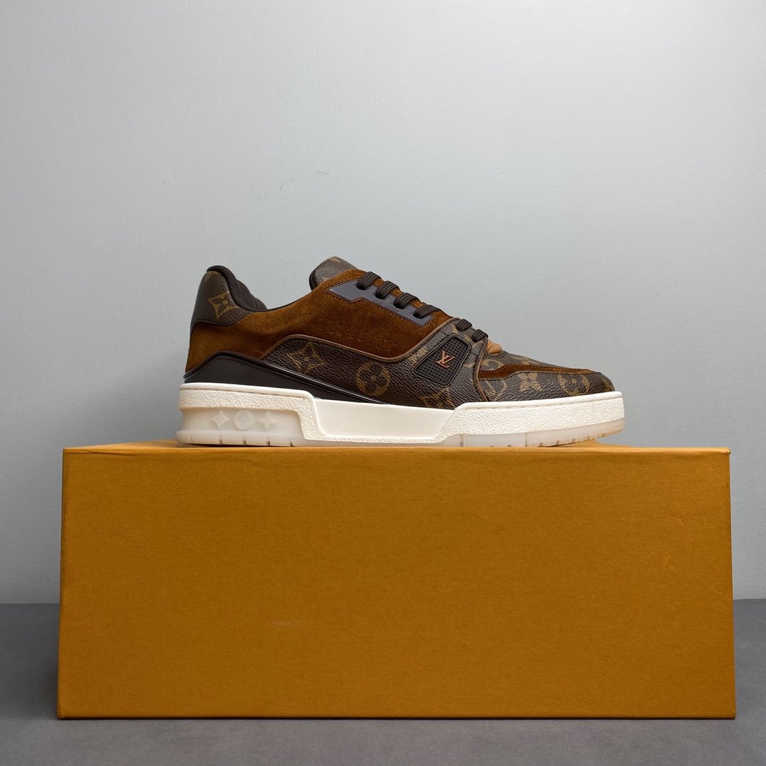 L0vis Vvtt0n Trainer Sneaker Monogram Canvas Brown Virgil Abloh For Men LV